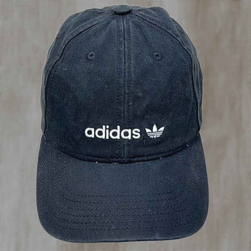 Adidas Adidas Cap Hat Strap Back Trefoil Logo Twill Dad Adjustable Black White Adult Size ONE SIZE - 1 Thumbnail