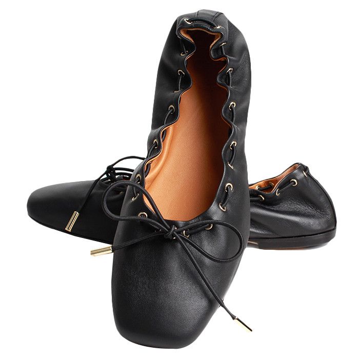 Chloe o1loc1c1024 Oracia Ballerinas in Black Size US 5 / IT 35 - 2 Thumbnail