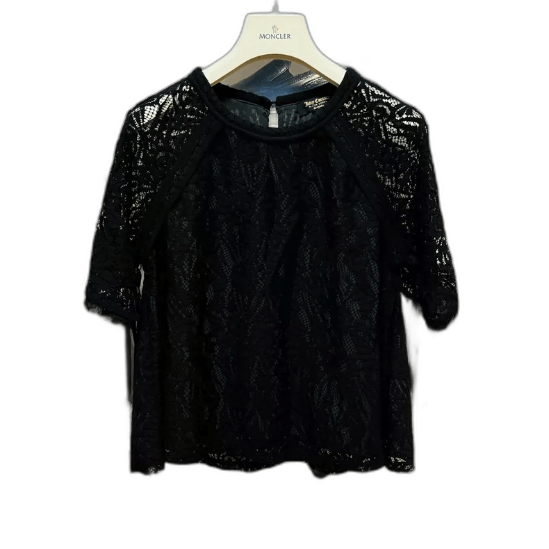 Juicy Couture Juicy Couture Black Lace Short Sleeve Top Size XS / US 0-2 / IT 36-38 - 1 Thumbnail