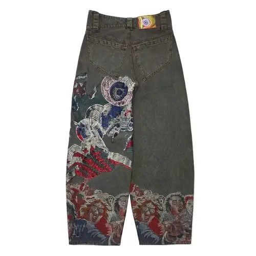 Japanese Brand Kitajima x nji #30 Baggy Wide Leg Pants Jeans Size US 31 - 1 Thumbnail