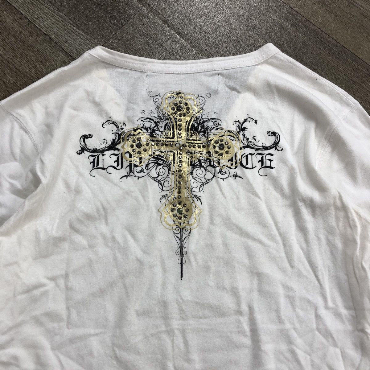 If Six Was Nine × Japanese Brand × Le Grande Bleu (L.G.B.) 2000s Lagust Skulls Cross Poem Goa LGB Studded Longsleeve Size US M / EU 48-50 / 2 - 12 Thumbnail