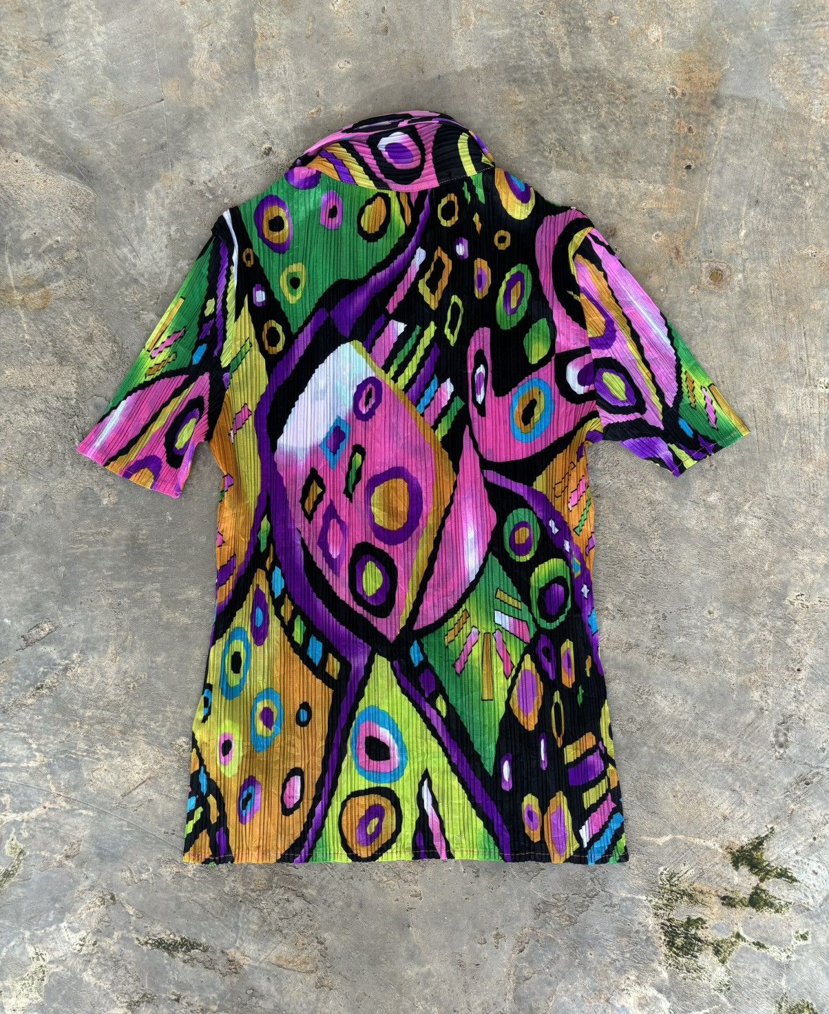 Issey Miyake × Japanese Brand × Pleats Please Issey Miyake Max Polla by Madam polla Pleats Please Style block Shirt Size ONE SIZE - 4 Thumbnail