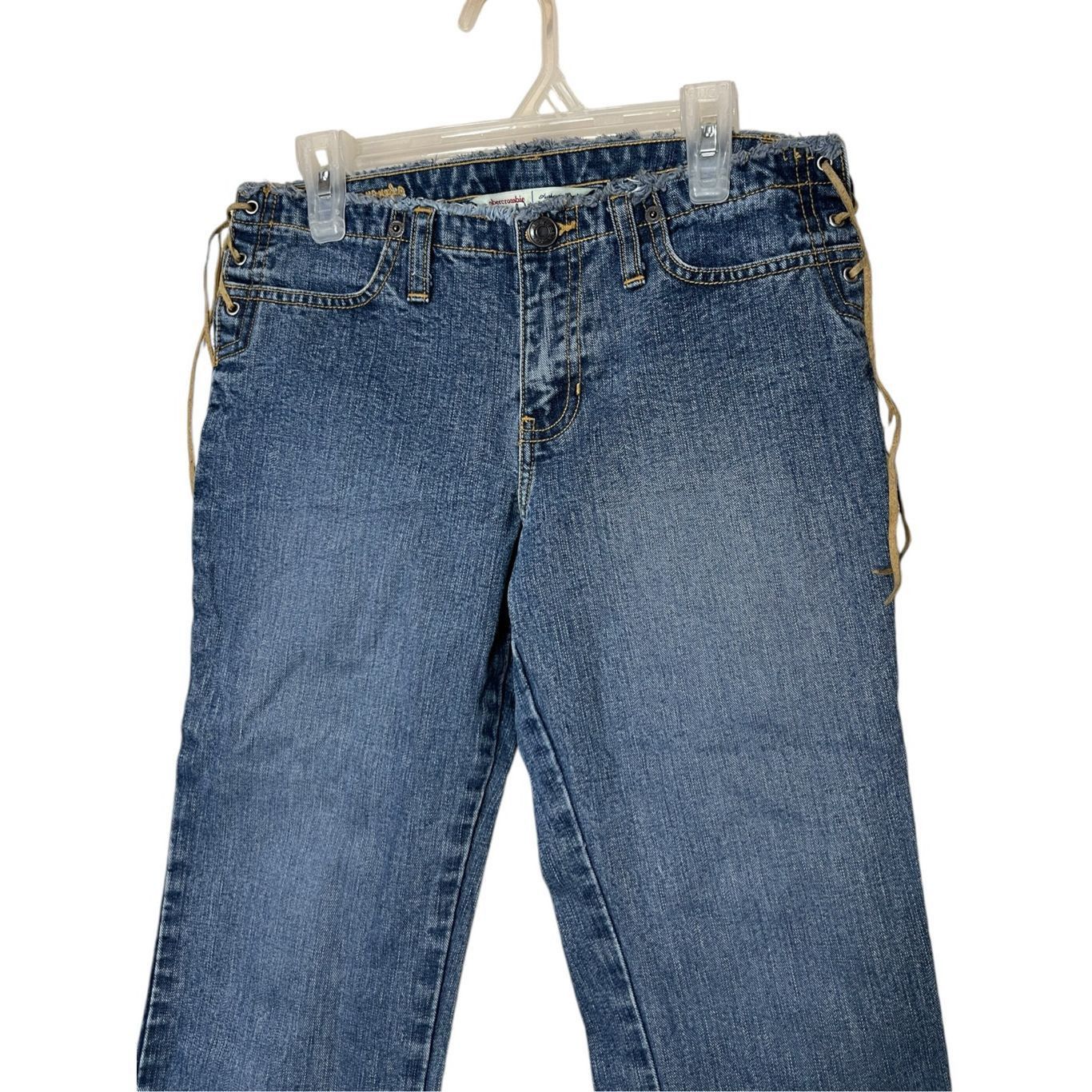 Abercrombie & Fitch Vintage Abercrombie & Fitch Y2K Lace Up Capri Jeans Size 27" / US 4 / IT 40 - 2 Thumbnail