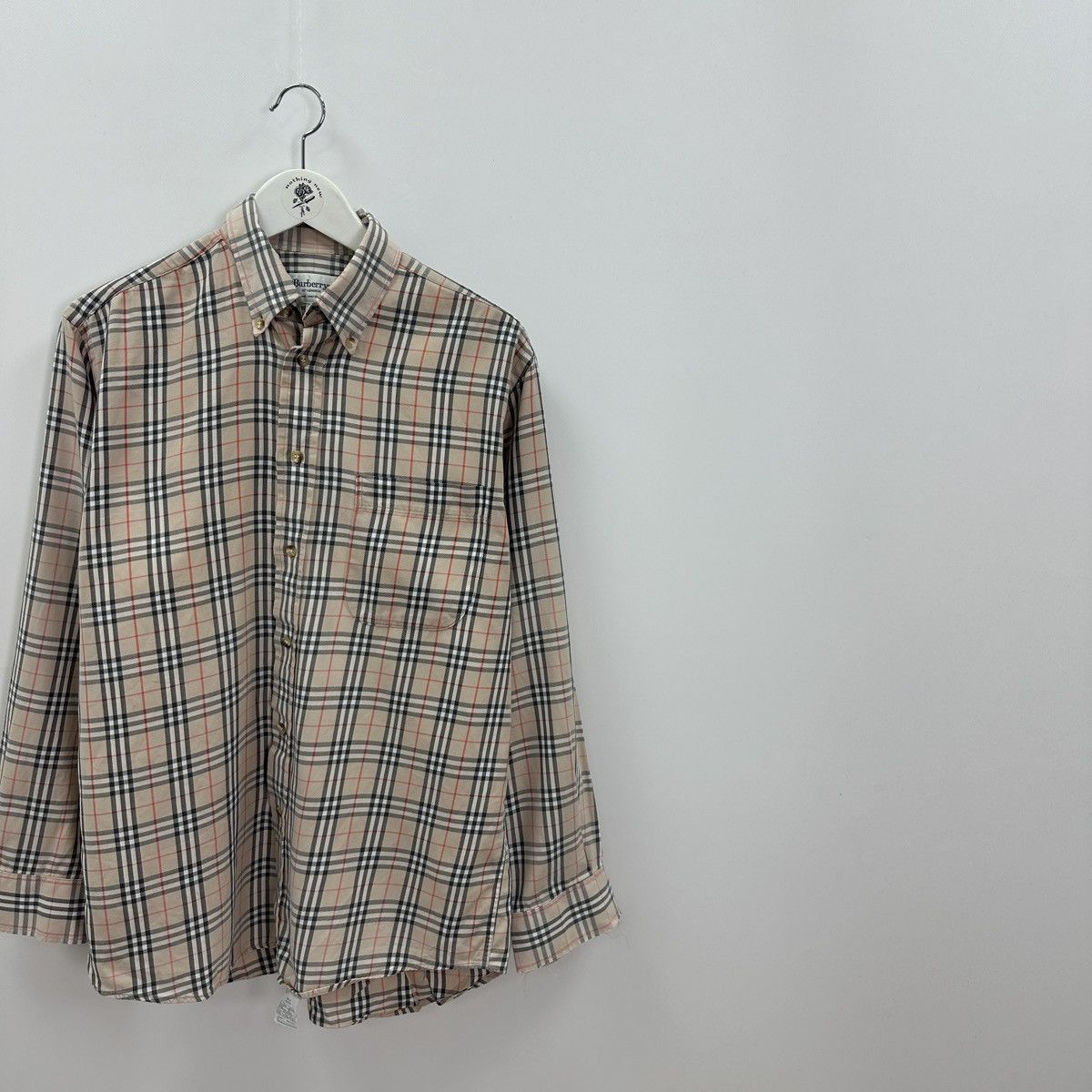 Burberry Vintage 90s Burberrys Nova Check London distressed shirt y2k Size US M / EU 48-50 / 2 - 2 Thumbnail