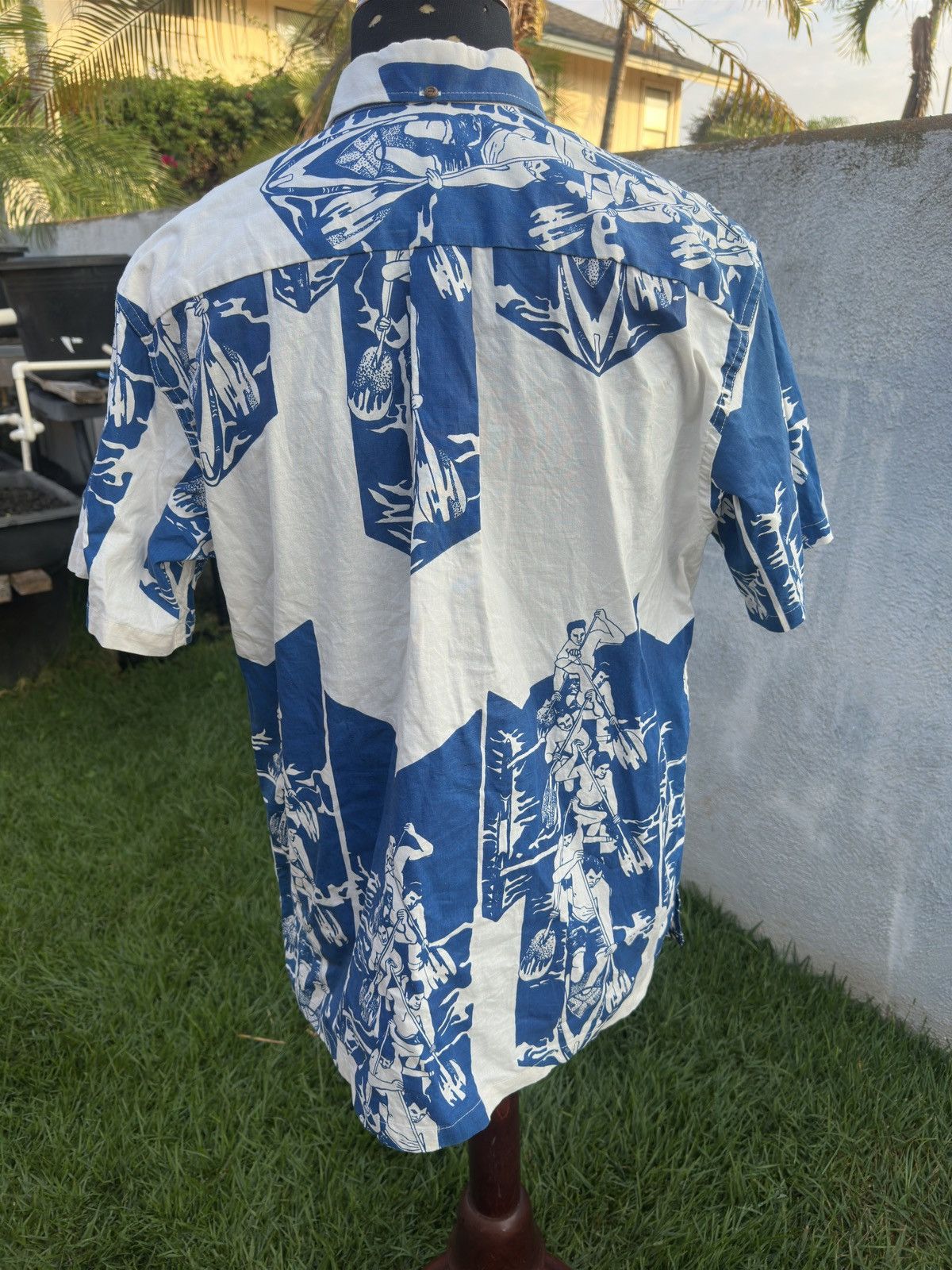 Other Nake’u Awai Hawaiian Shirt Honolulu HI Men's XL Blue/White Size US XL / EU 56 / 4 - 2 Thumbnail