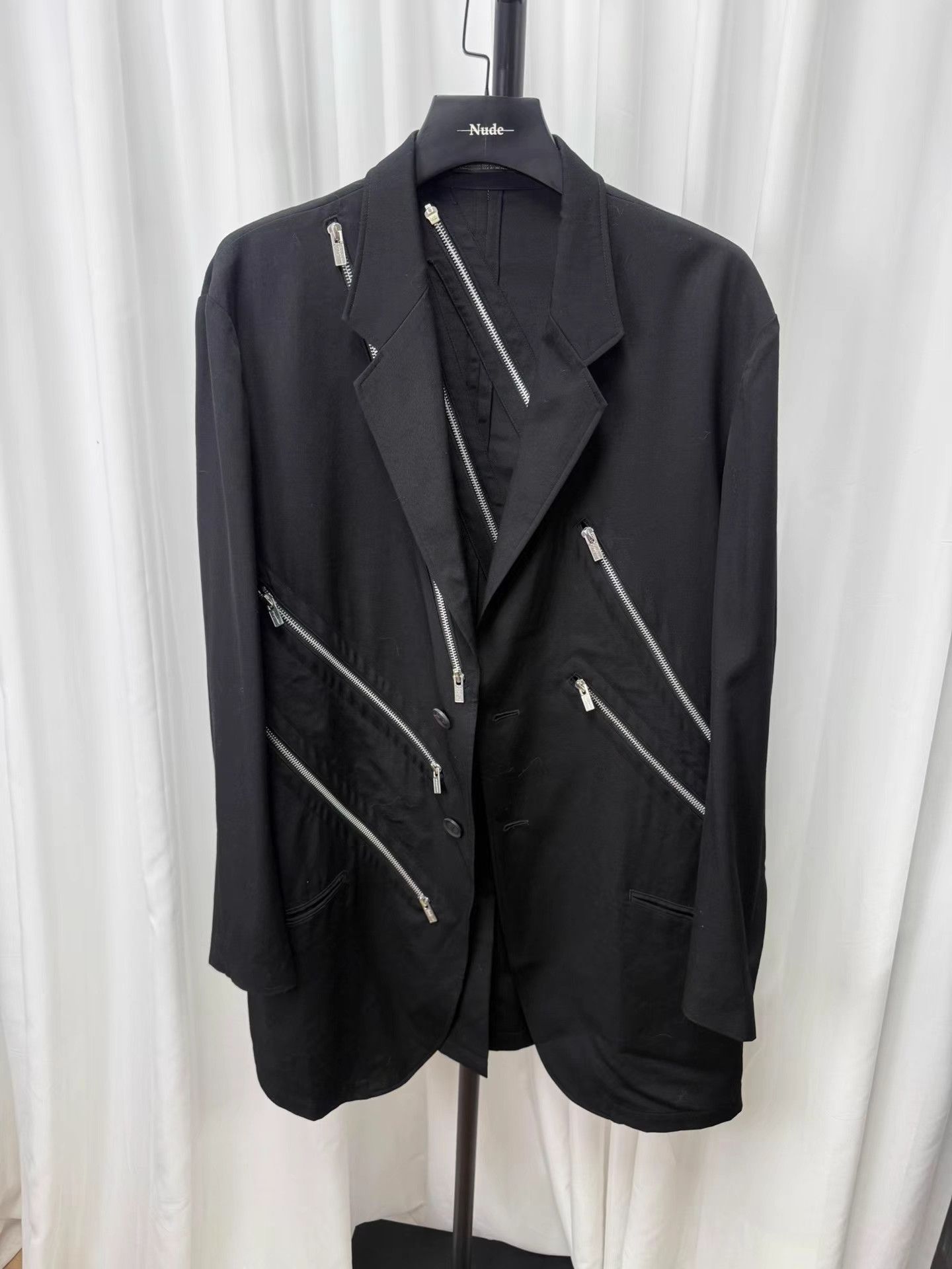 Yohji Yamamoto yohji yamamoto pour homme Zip Wool Blazer K20 Size US L / EU 52-54 / 3 - 1 Thumbnail