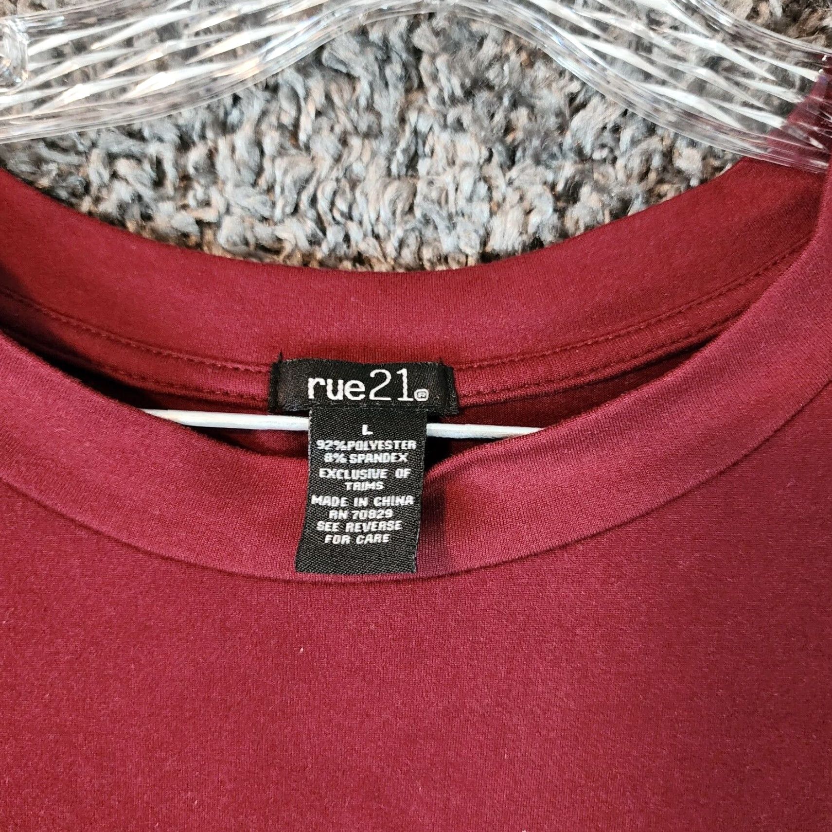 Vintage Rue 21 Womens Long Sleeve Black Maroon No Bad Vibes Graphic Top Large Size L / US 10 / IT 46 - 4 Thumbnail