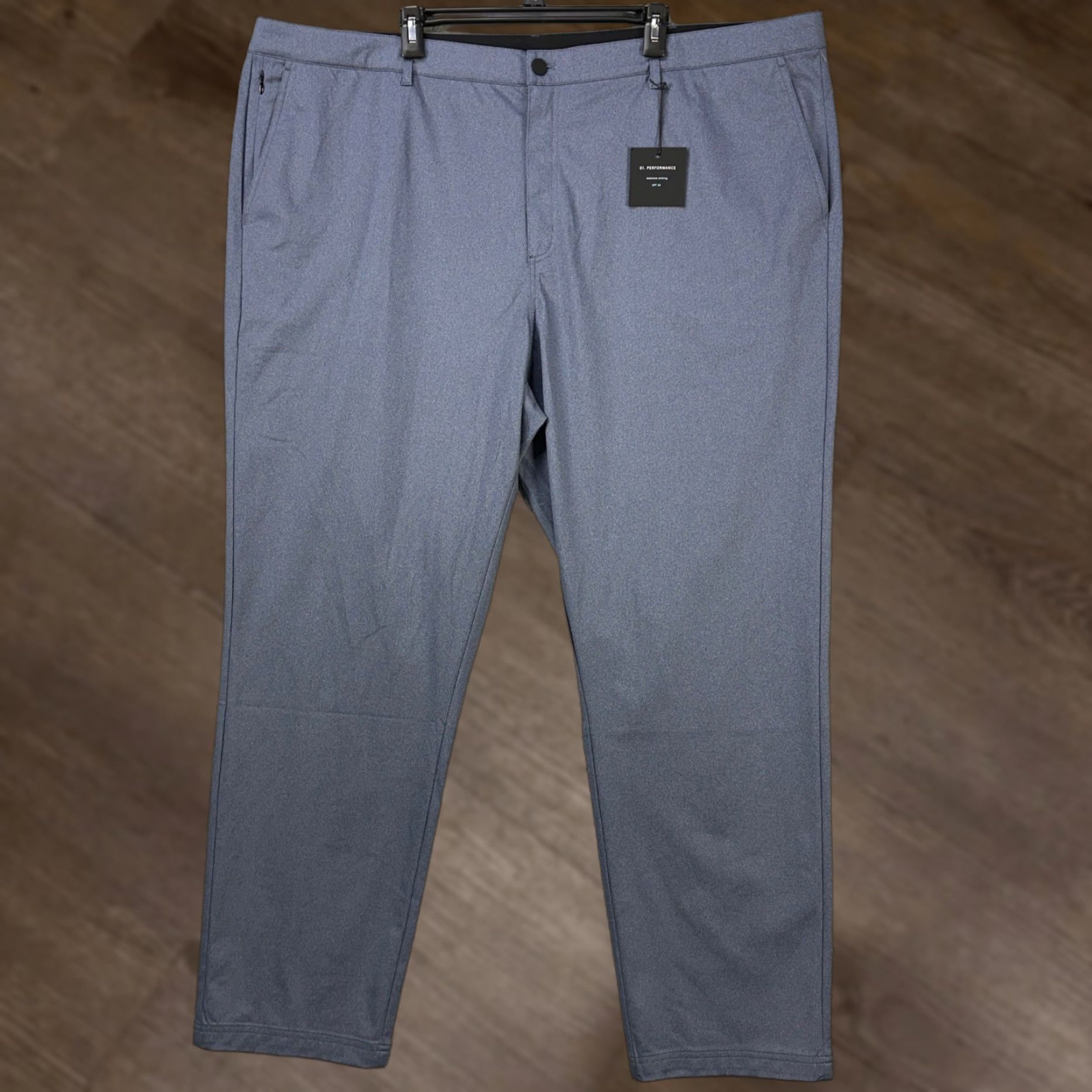 Vintage 01.Algo Mens Chino Golf Pants 44 Blue Performance Tech Straight Pocket Logo NEW Size US 44 / EU 60 - 1 Thumbnail