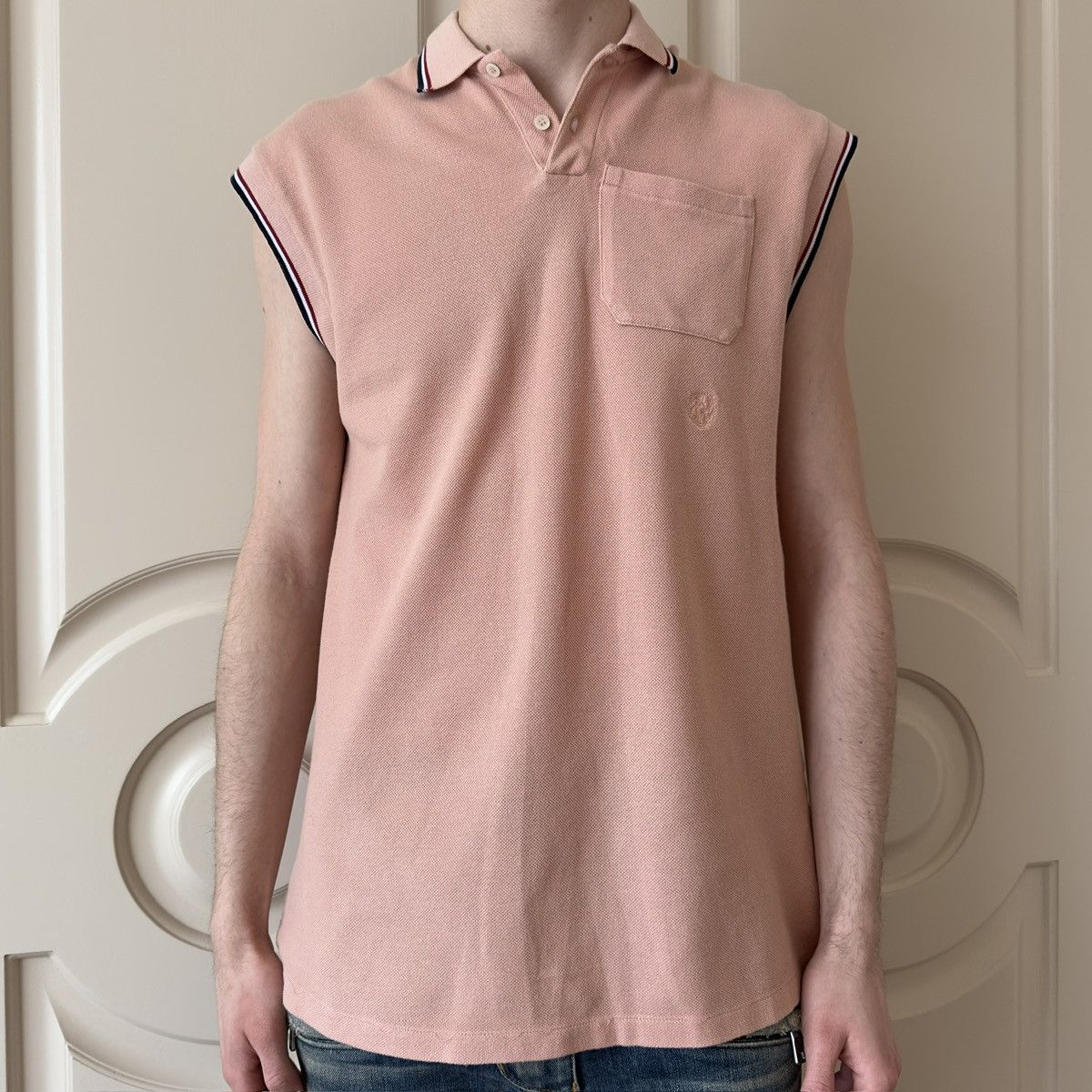 Balmain Balmain F/W 2011 Decarnin Pink Sleeveless Polo Shirt Size US M / EU 48-50 / 2 - 2 Thumbnail