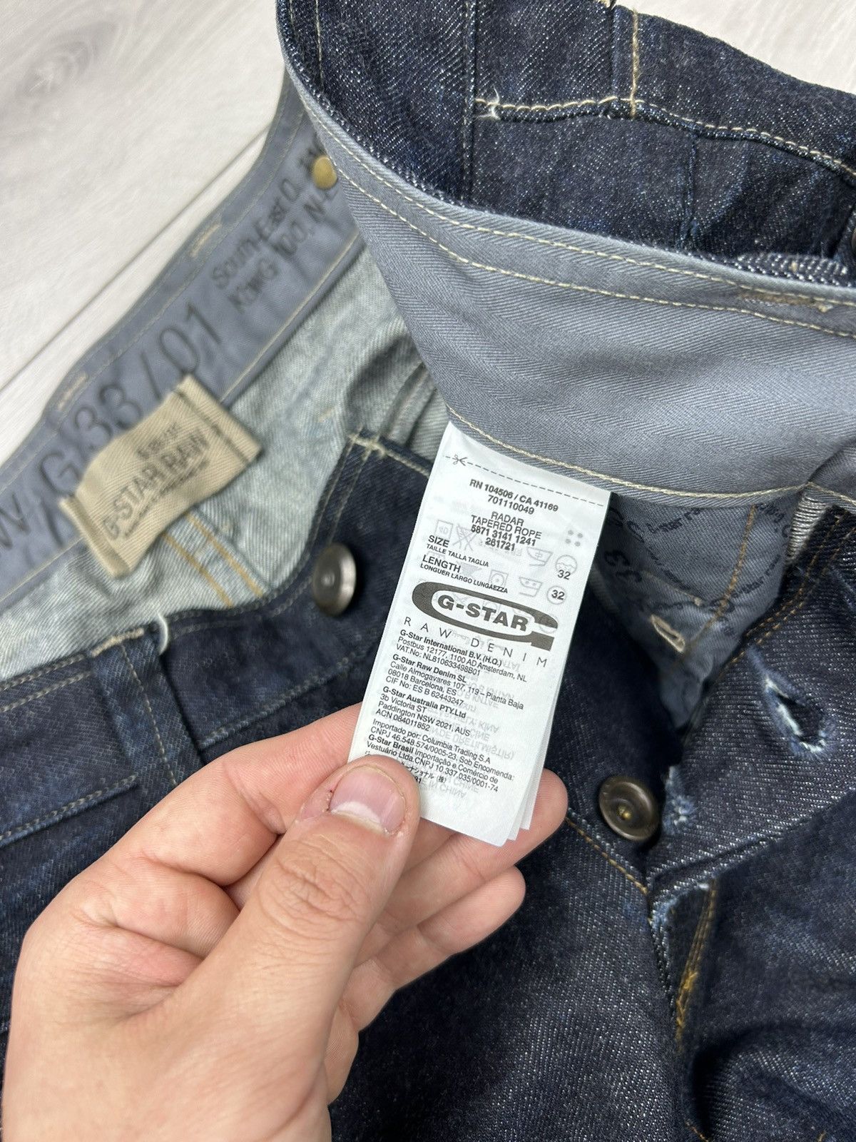 G-Star G Star Raw Radar Tapered Rope denim jeans size 32/32 Size US 32 / EU 48 - 7 Thumbnail