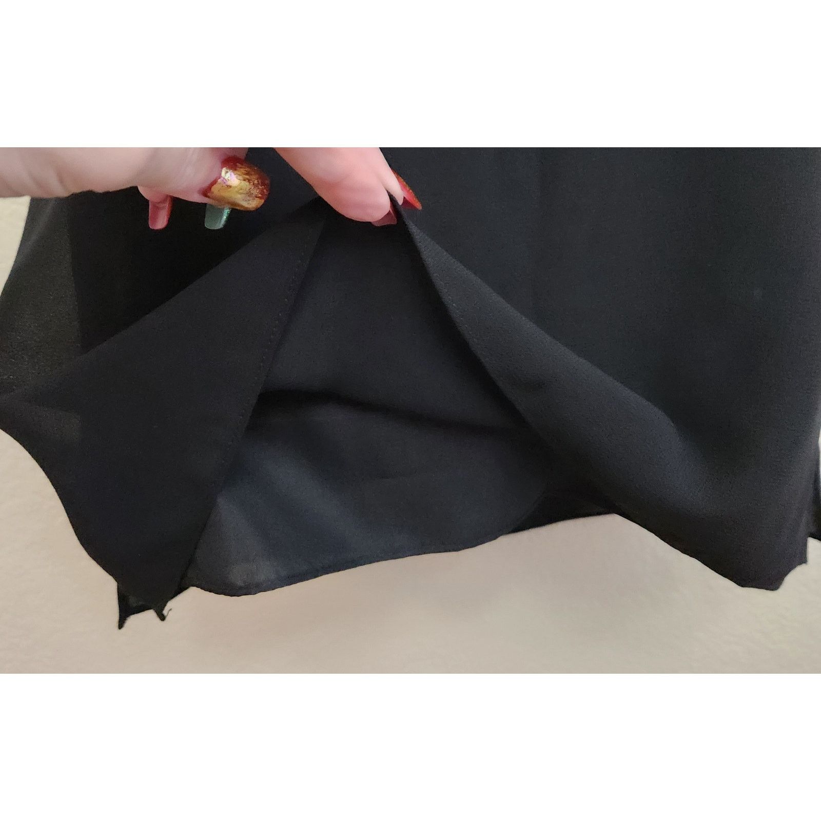 Other Draper's & Damon's Petites Black Lined Sleeveless Top XLP Size XL / US 12-14 / IT 48-50 - 2 Thumbnail