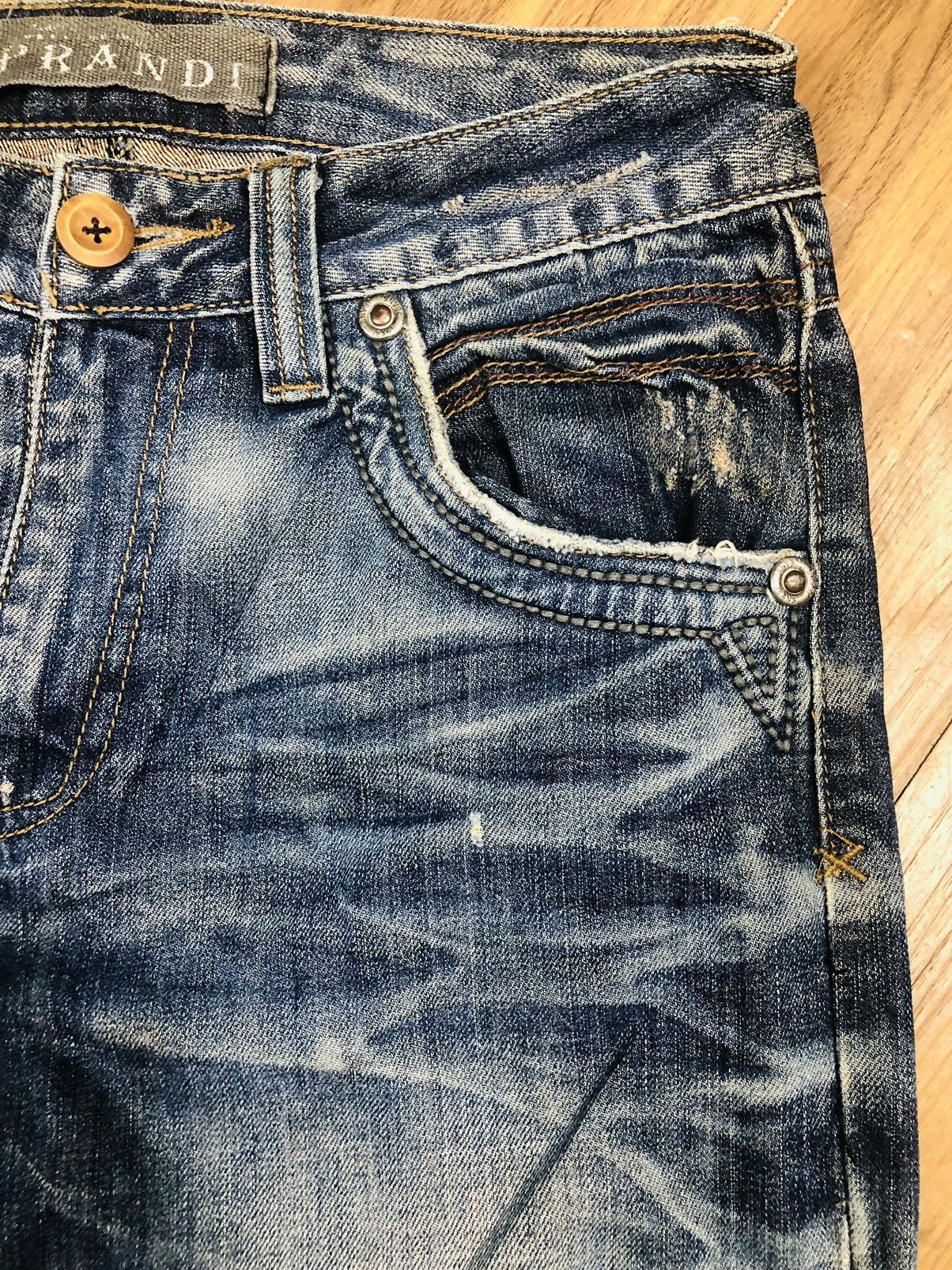 PRANDI Distressed Jeans PDL Denim - Whiskering Wash (38)