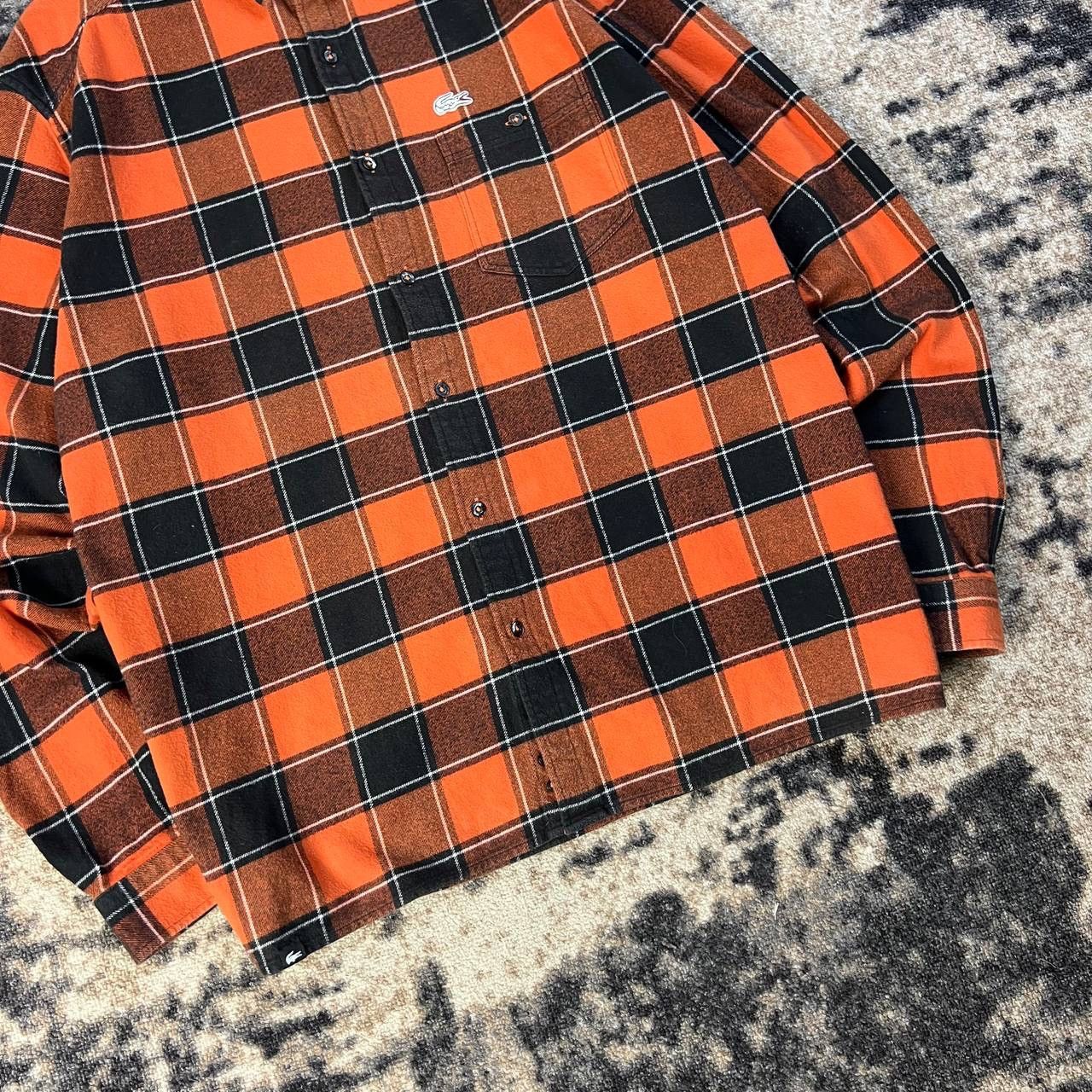 Lacoste Lacoste Mini Logo Vintage Plaid Flannel Button Up Shirt Size US XL / EU 56 / 4 - 3 Thumbnail