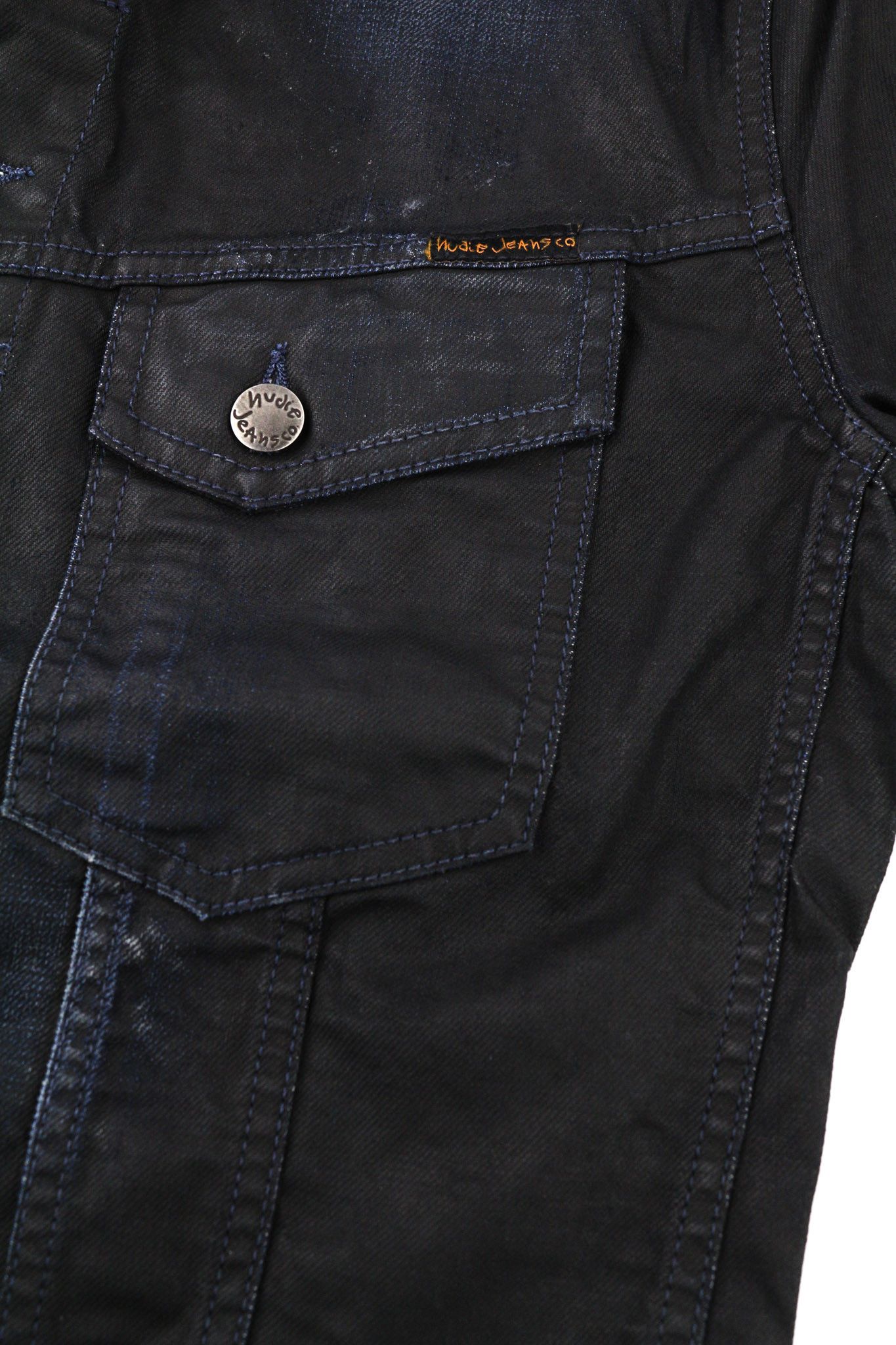 Nudie Jeans TERRY M Black Coated Indigo Jacket 81072 Size US M / EU 48-50 / 2 - 6 Thumbnail
