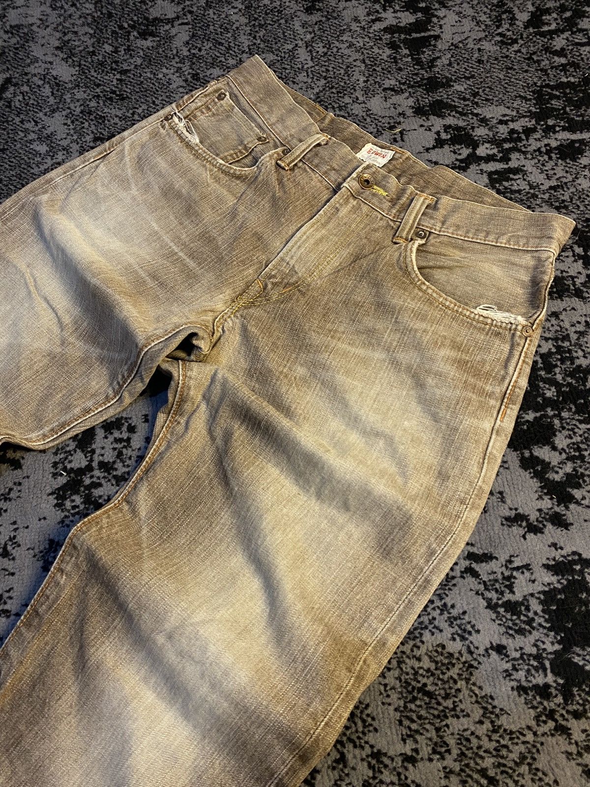 Edwin Edwin 505zx Light Brown Wash Selvedge Denim 🔥 Size US 31 - 7 Thumbnail