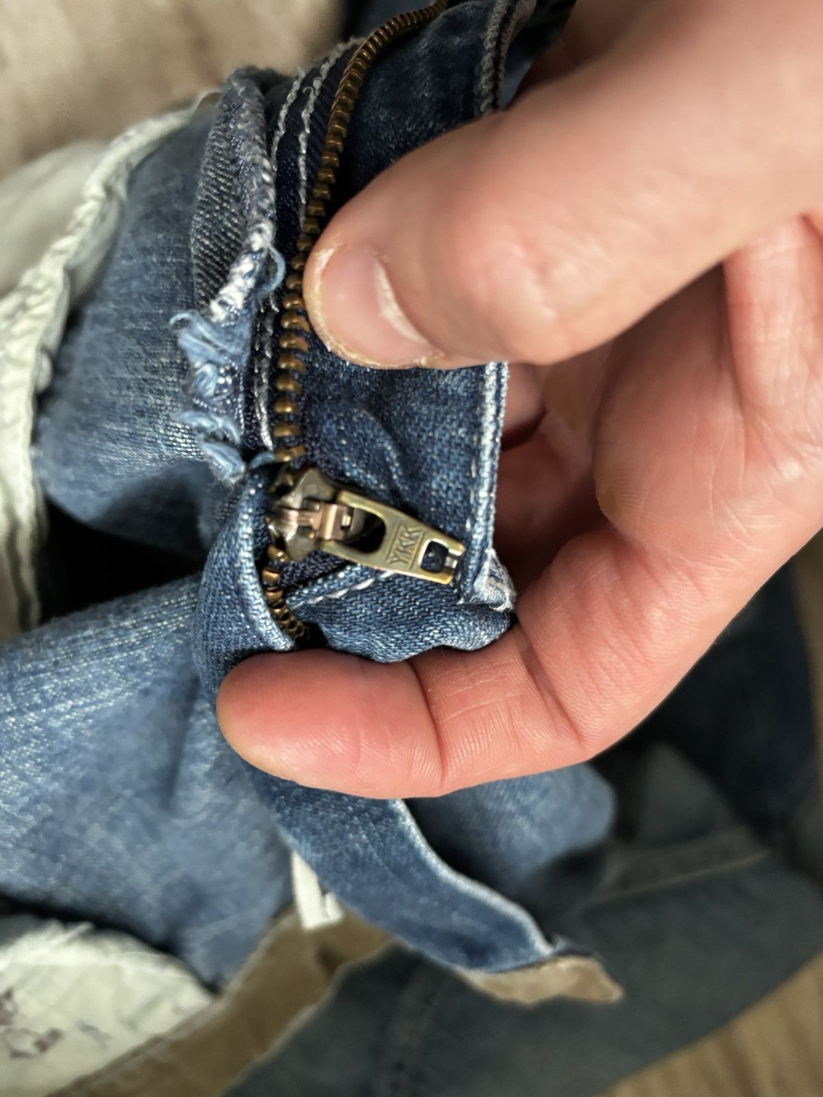 TOUGH JEANSMITH patchwork distressed jeans