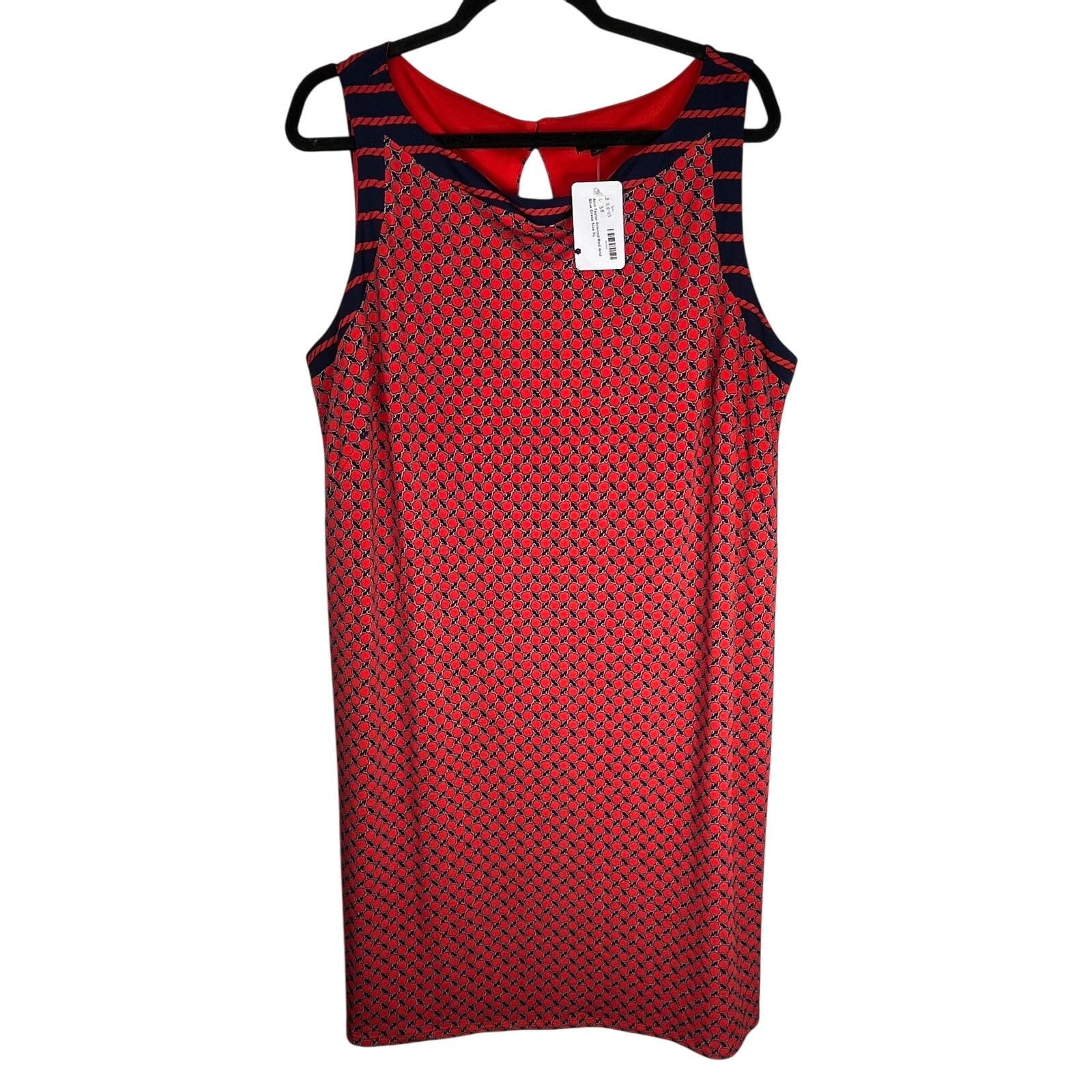 Ann Taylor Ann Taylor Nautical Red Tunic Shift Sleeveless Dress Midi Size XL / US 12-14 / IT 48-50 - 2 Thumbnail