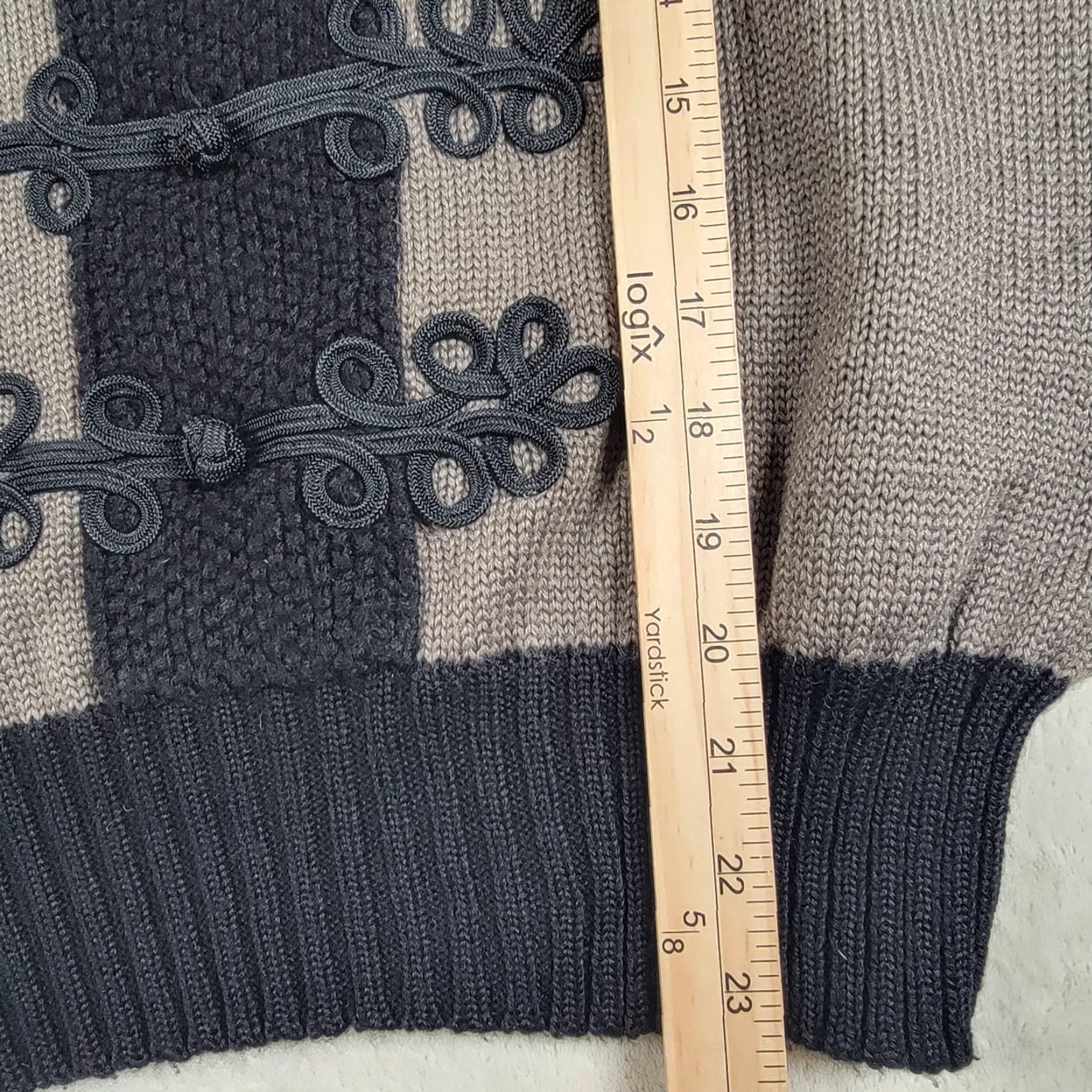 Vintage VINTAGE Nils Sweater Wool Blend Gray and Black Size L Woman Pullover High Neck Long Sleeve Casual Winter Fall Womens Size L / US 10 / IT 46 - 5 Thumbnail