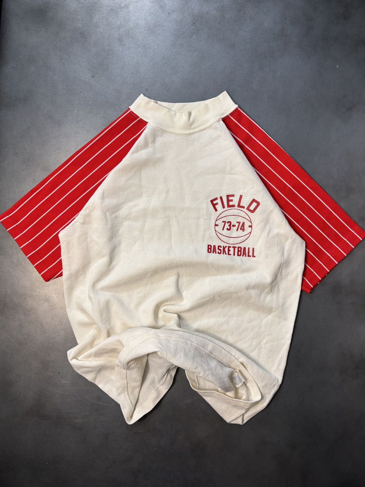 Vintage 1970s Vintage Basketball Jersey Raglan School Uniform Stripe Size US S / EU 44-46 / 1 - 3 Thumbnail