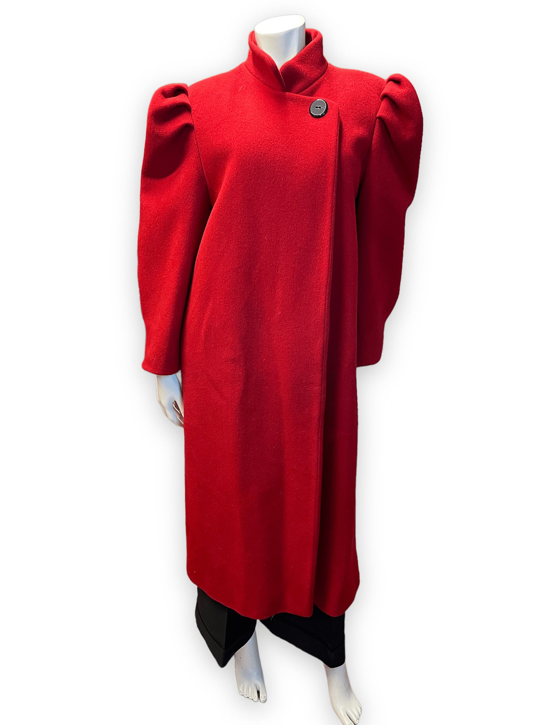 Diane von Furstenberg 80s Diane Von Furstenberg Vintage Red Wool Coat Union Made In USA Size M Size M / US 6-8 / IT 42-44 - 1 Thumbnail