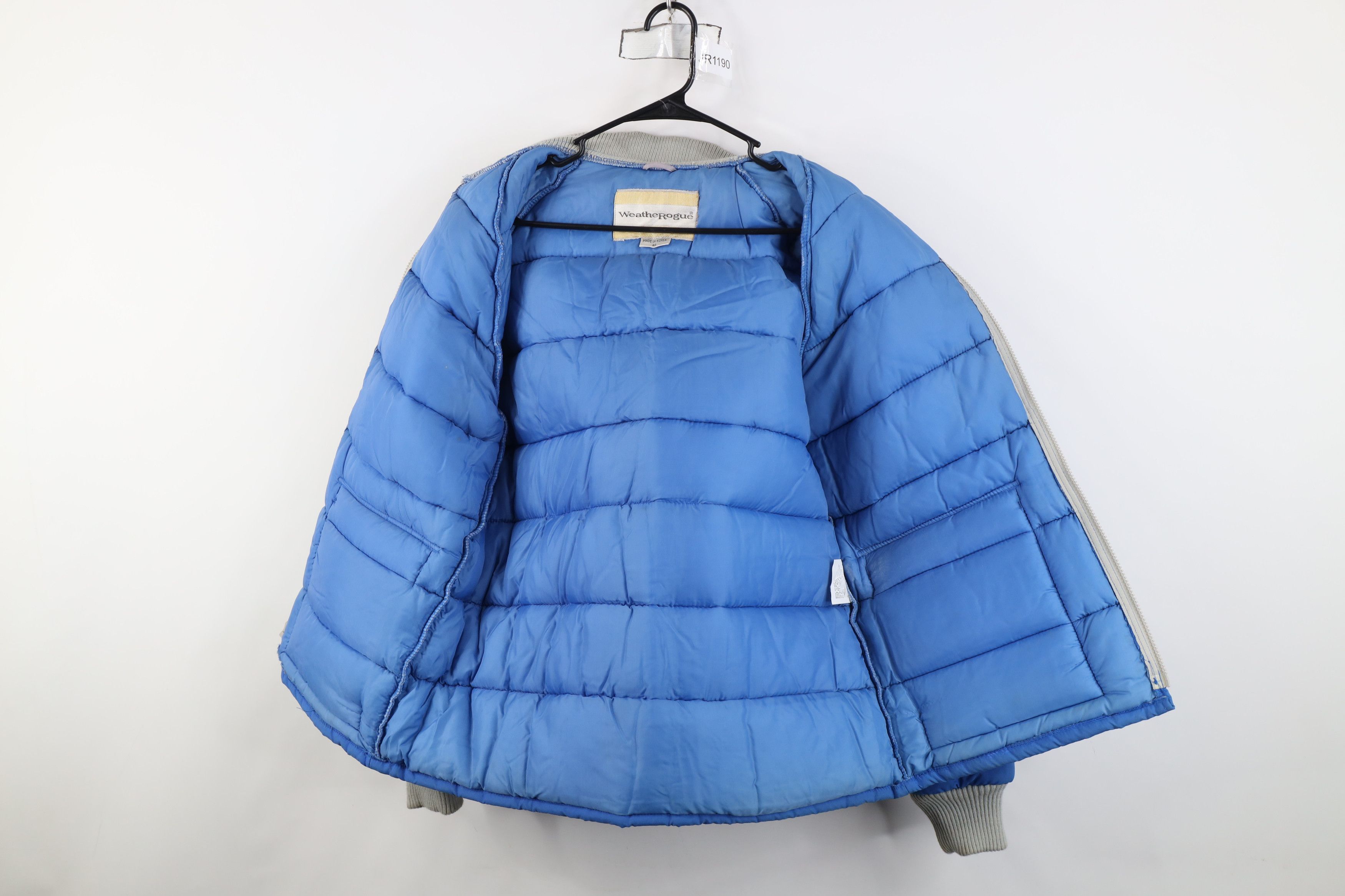 Vintage Vintage 70s Streetwear Full Zip Puffer Jacket Royal Blue Size US XXL / EU 58 / 5 - 9 Thumbnail