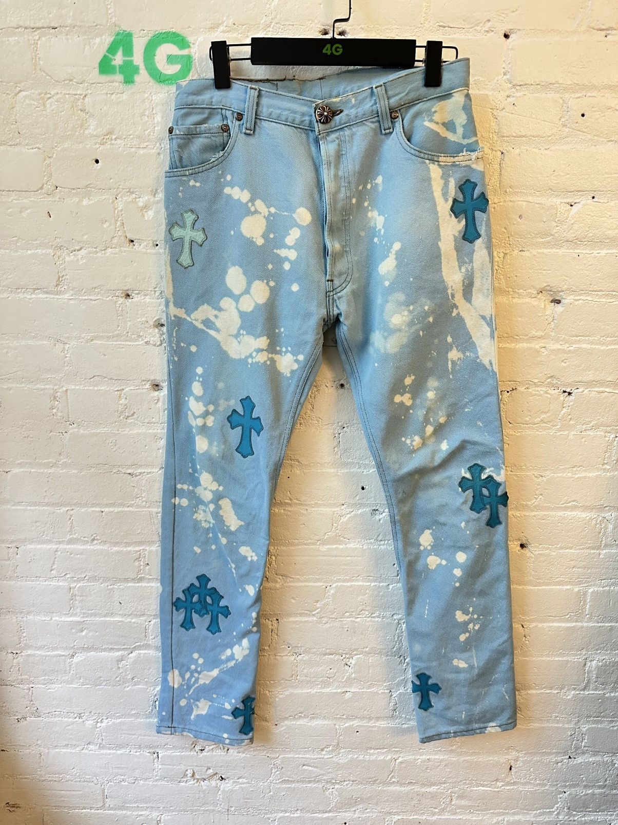 Chrome Hearts Chrome Hearts Drake Blue levi cross jeans 30 31 32 Size US 31 - 12 Thumbnail