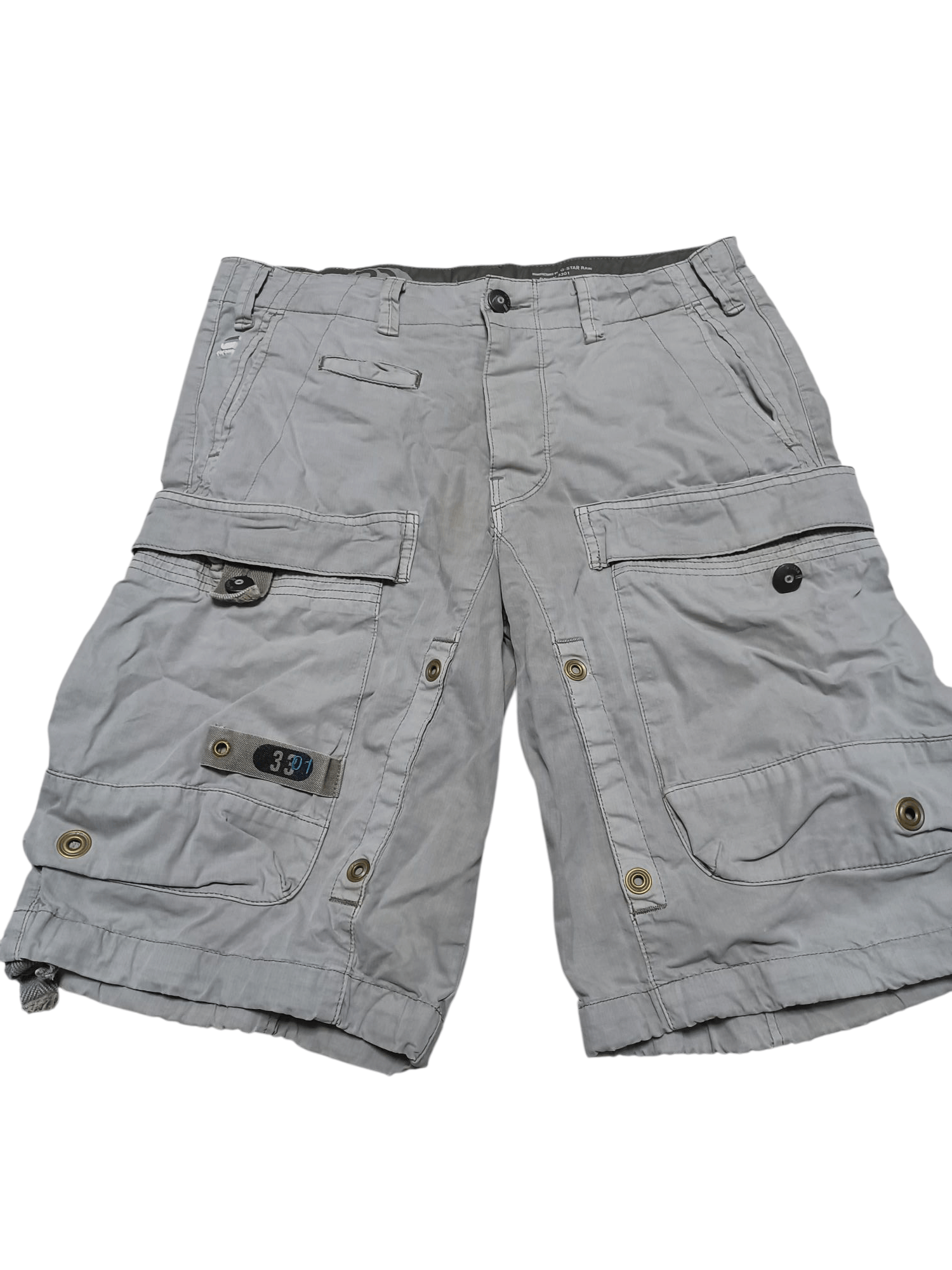 G-Star G STAR RAW 3301 MILITARY CARGO MULTIPOCKET SHORTS Size US 30 / EU 46 - 2 Thumbnail