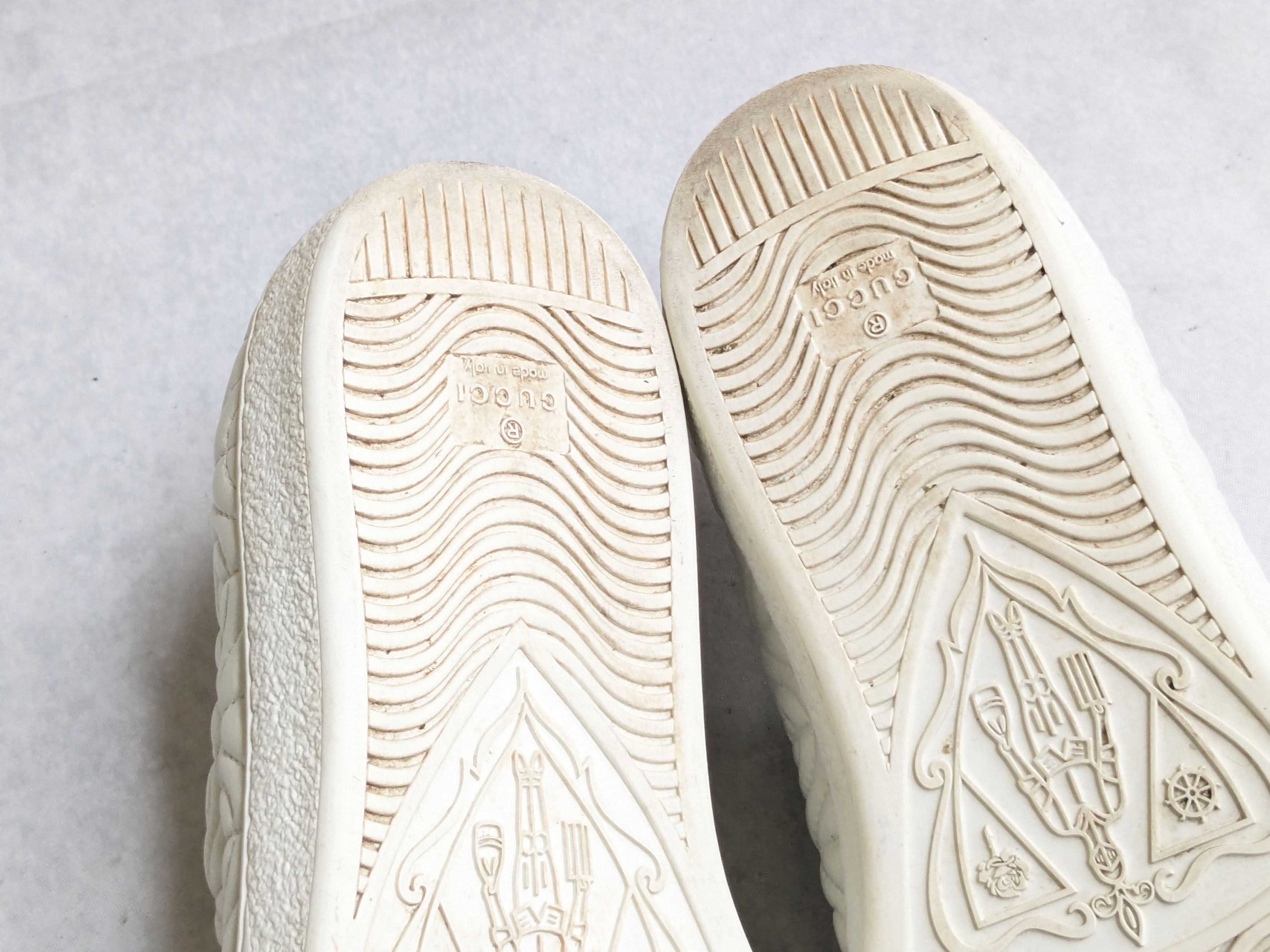 Gucci Gucci Ace Sneakers Rhombus White Green 9.5 Leather Size US 9.5 / EU 42-43 - 15 Thumbnail