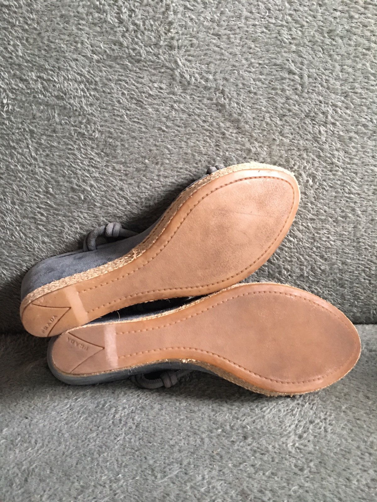 Prada PRADA Suede Strappy Knot Espadrille Wedge Sandals EU 41 Size US 11 / IT 41 - 13 Thumbnail