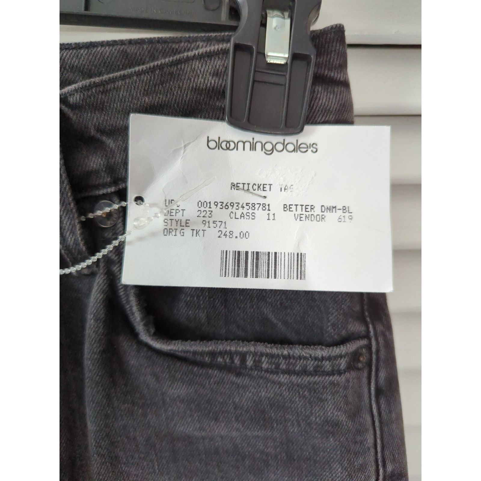 Agolde AGOLDE Button Fly Black Wash Jeans - Sz 0 Size 25" / US 0 / IT 36 - 2 Thumbnail