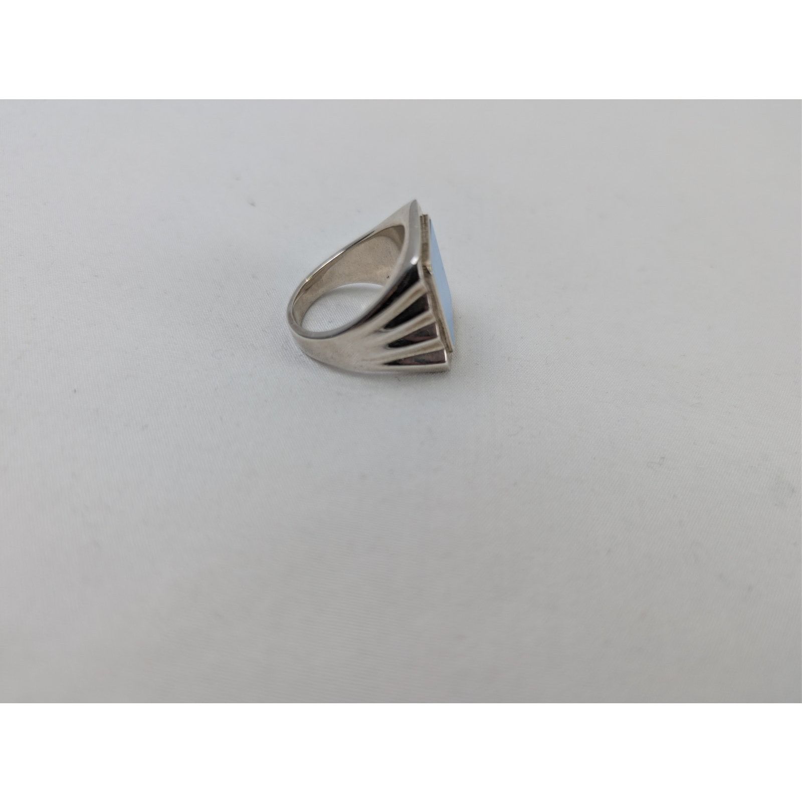 Bottega Veneta o1rshd1 Size: 21 / Sterling Silver / Enamel Anello Ring Blue Size ONE SIZE - 4 Thumbnail
