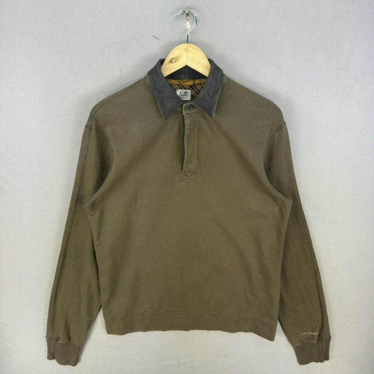 C.P. Company Vintage C.P Company Leather Collar L/S Shirt Size US M / EU 48-50 / 2 - 1 Thumbnail