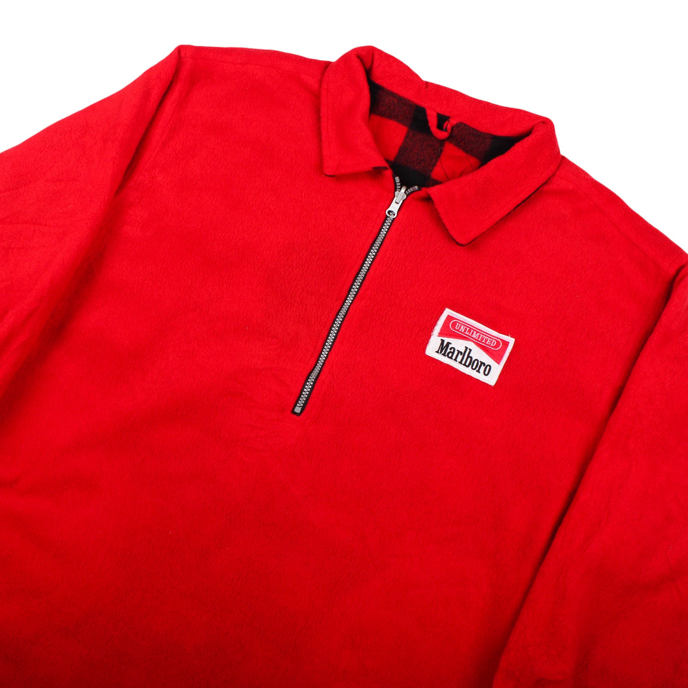 Marlboro Vintage Marlboro Unlimited Reversible Fleece Jacket 90s Size US XXL / EU 58 / 5 - 5 Thumbnail