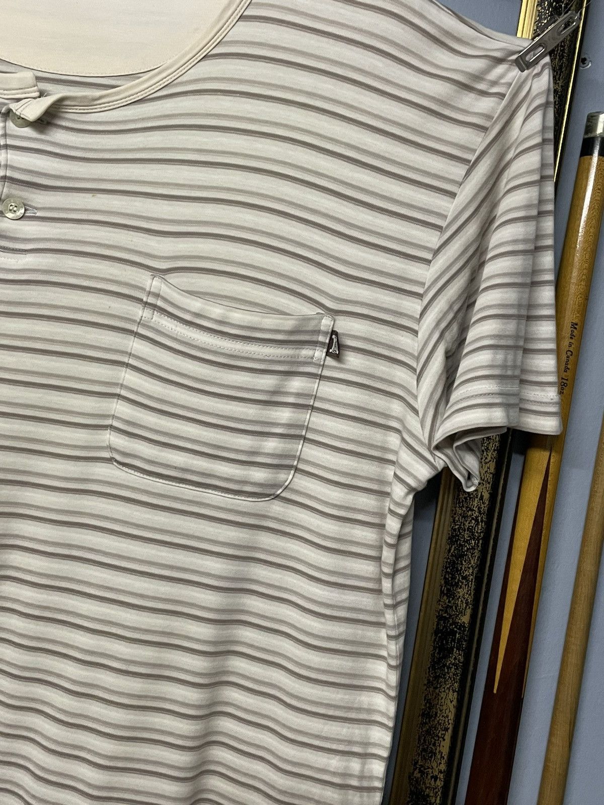 Celine Vintage Designer Celine Striped Boxy Casual Comfort Tshirt Size US L / EU 52-54 / 3 - 4 Thumbnail