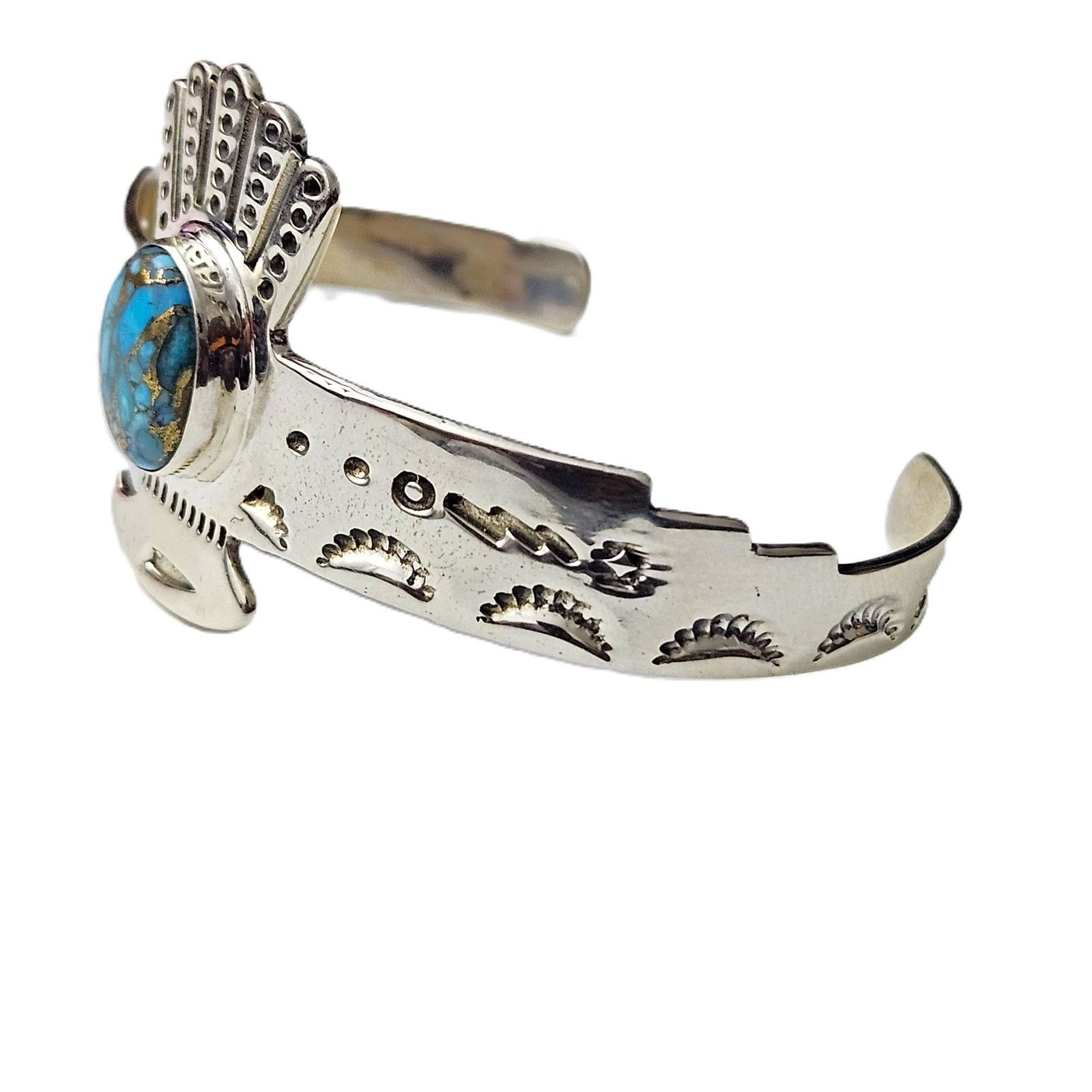 Other Solid Sterling Silver Women’s Turquoise Cuff Bracelet – NWT Size ONE SIZE - 5 Thumbnail