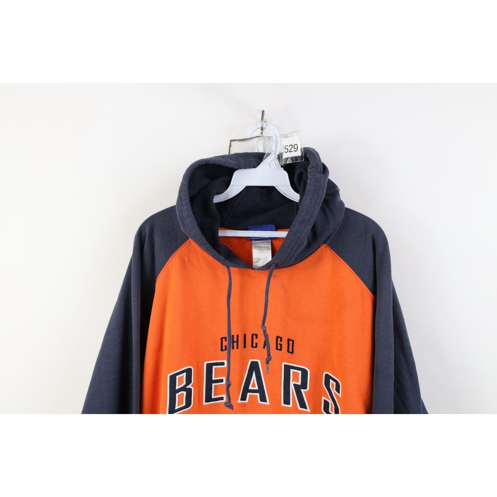 Reebok Vintage Reebok Faded Spell Out Chicago Bears Football Hoodie Size US XL / EU 56 / 4 - 2 Thumbnail