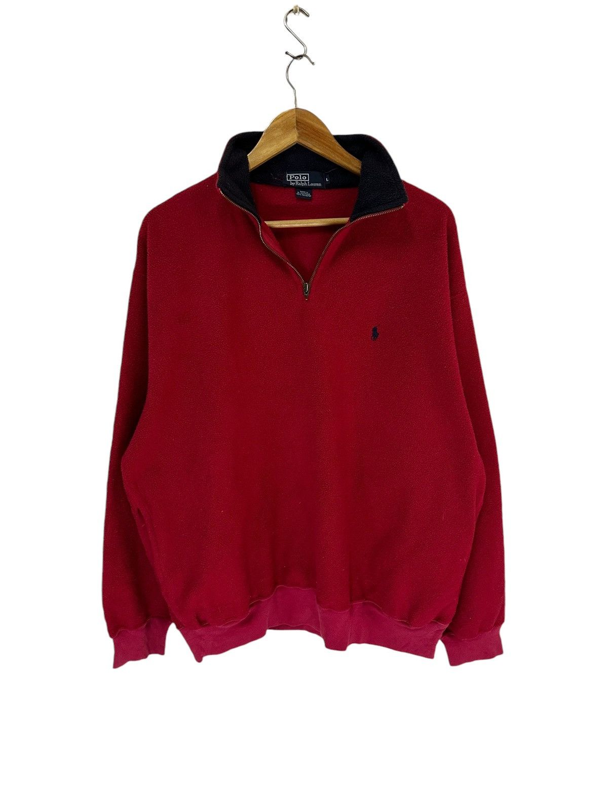 Polo Ralph Lauren vintage polo ralph lauren fleece sweatshirt half zip Size US L / EU 52-54 / 3 - 5 Thumbnail