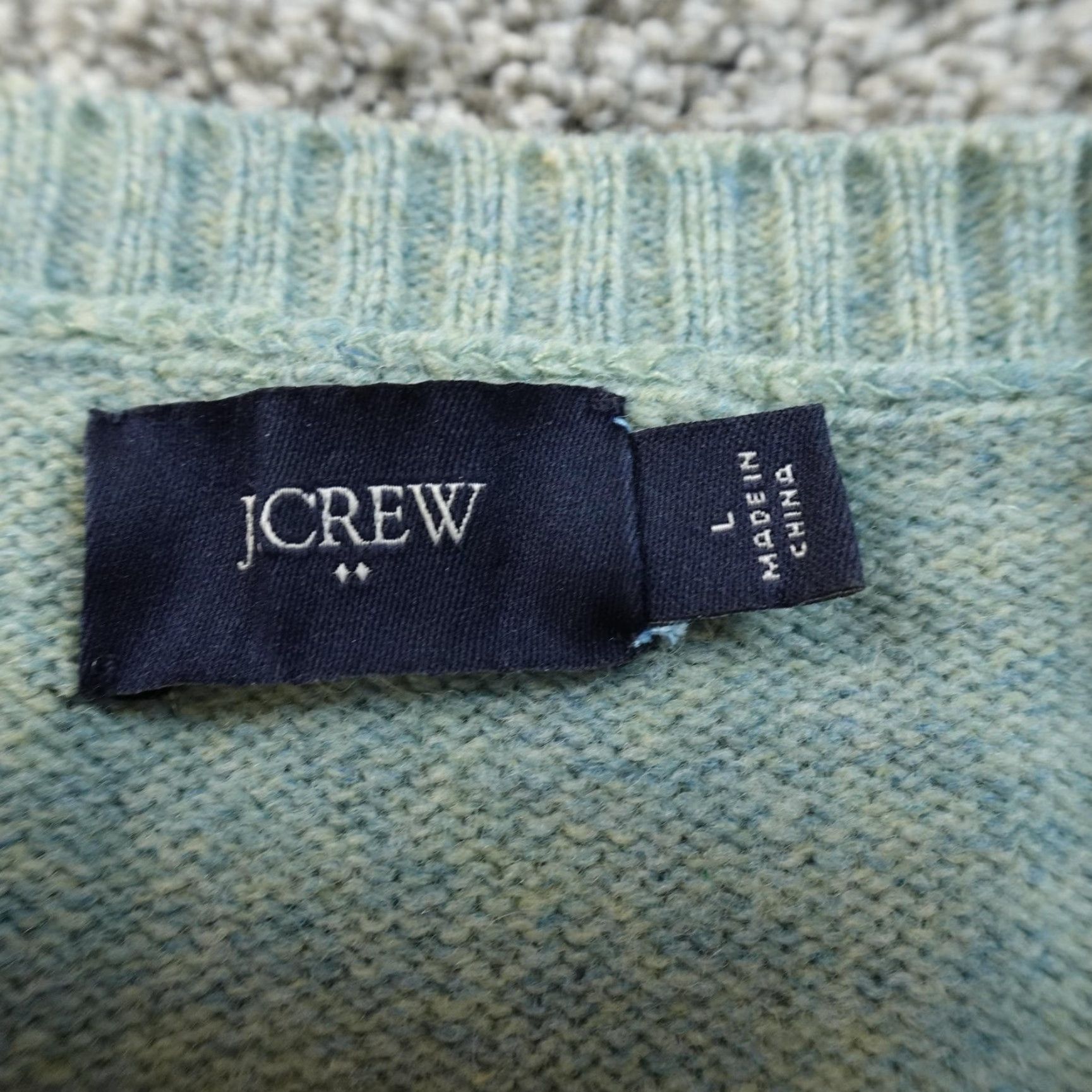 J.Crew J.CREW Sweater Mens L Green Wool Crewneck Knit Pullover Casual Winter Size US L / EU 52-54 / 3 - 4 Thumbnail