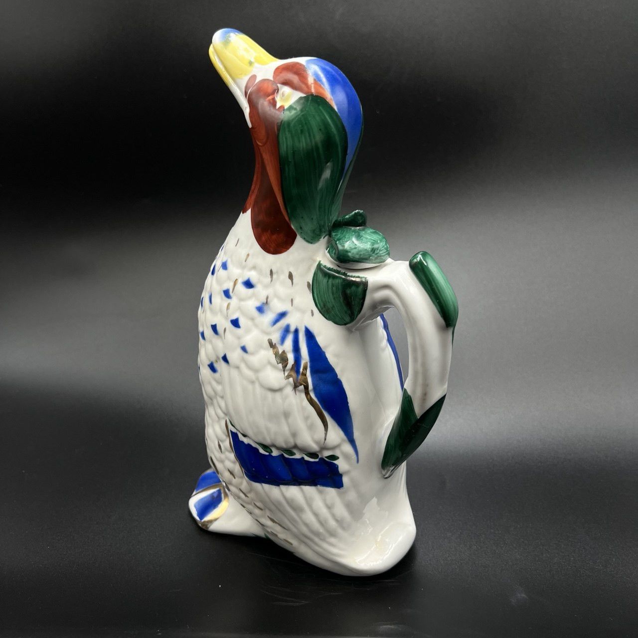 Vintage Vintage Porcelain Majolica Decanter Jug Figure Duck LFZ Size ONE SIZE - 8 Thumbnail