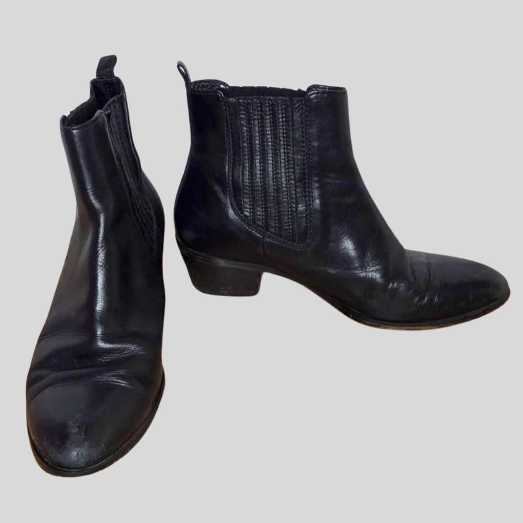 J.Crew J.Crew Black Leather Chelsea Ankle Boots Women’s Size 6.5 Po Size US 6.5 / IT 36.5 - 4 Thumbnail