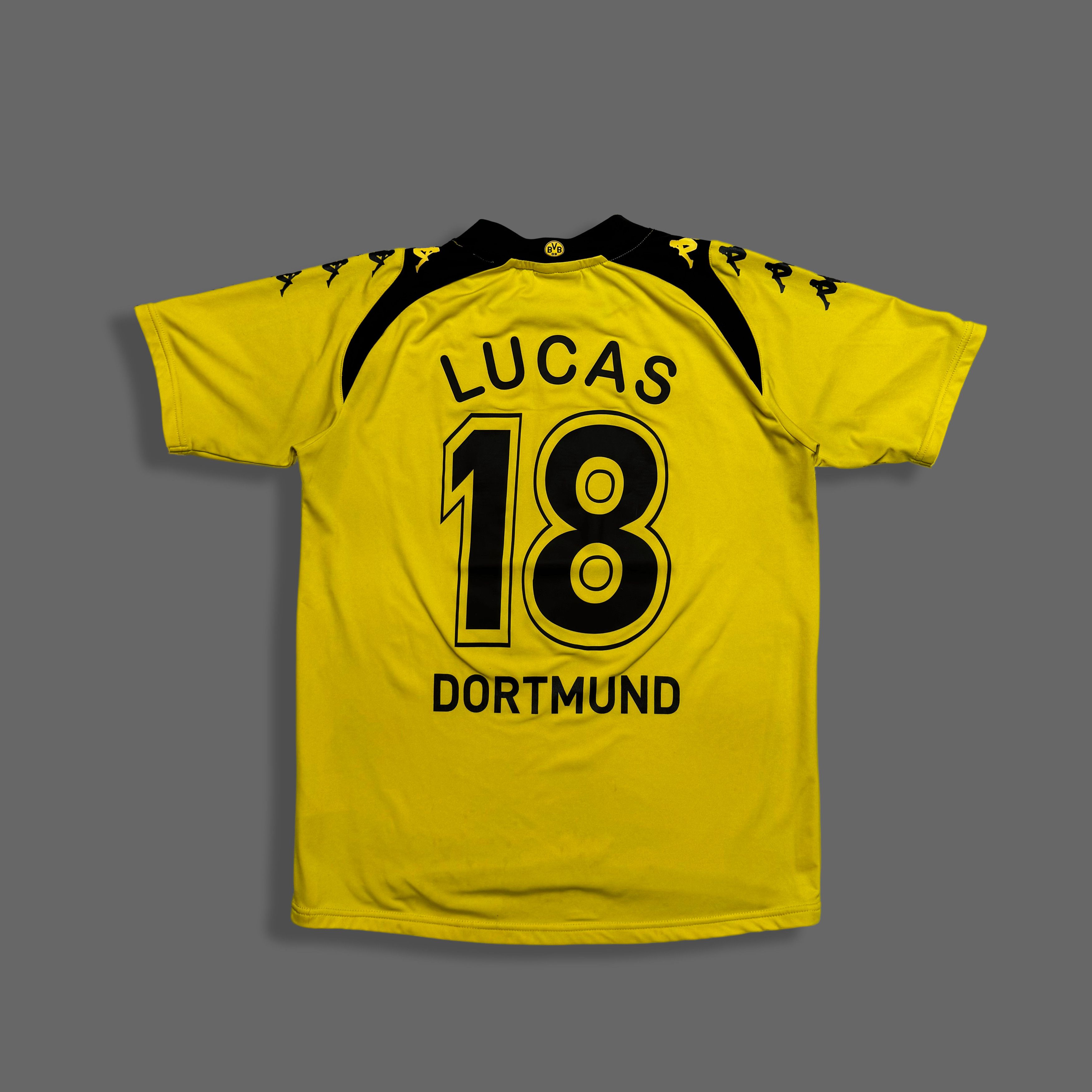 Kappa × Vintage BORUSSIA DORTMUND SOCCER JERSEY 18 LUCAS HOME SHIRT 2009-10 Size US M / EU 48-50 / 2 - 1 Thumbnail