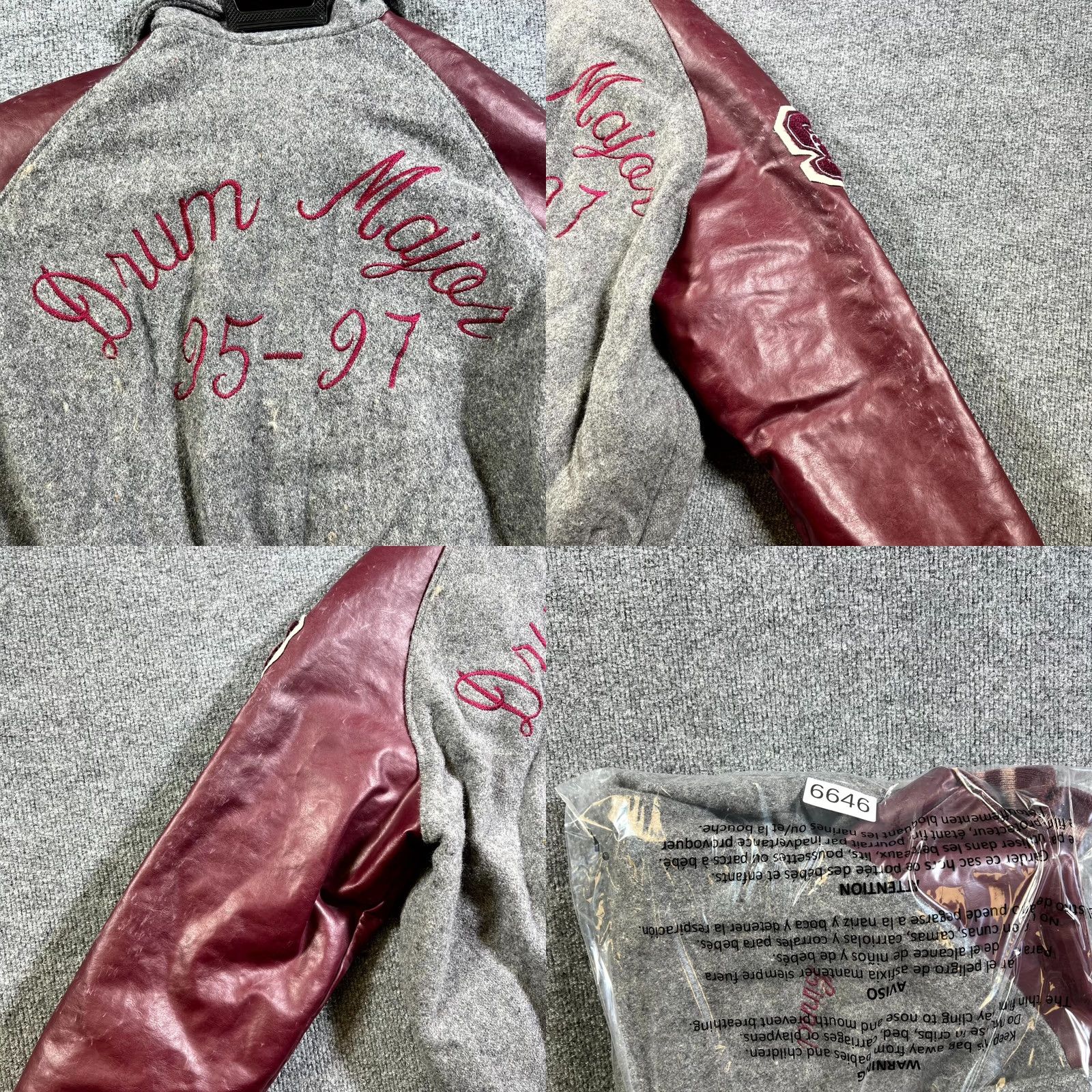 Etro VINTAGE Trophy Jackets Meca Sportswear Varsity Jacket Mens L Maroon Gray Retro Jacket Mens L Maroon Gray 90s Classic Size US L / EU 52-54 / 3 - 10 Thumbnail