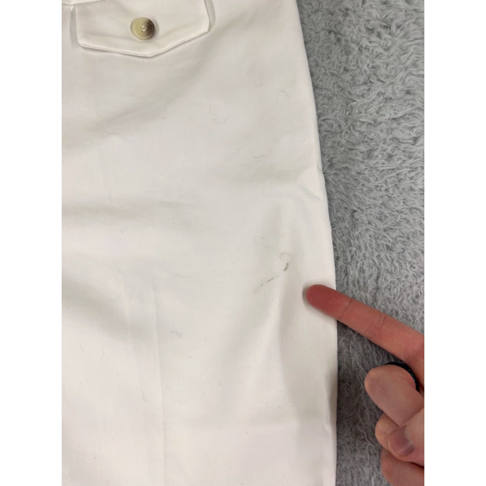 Vince Camuto Vince Camuto Women's Pants Size 8 White Chino Cotton Blend Casual Regular Fit Straight Leg Size 30" / US 8 / IT 44 - 3 Thumbnail