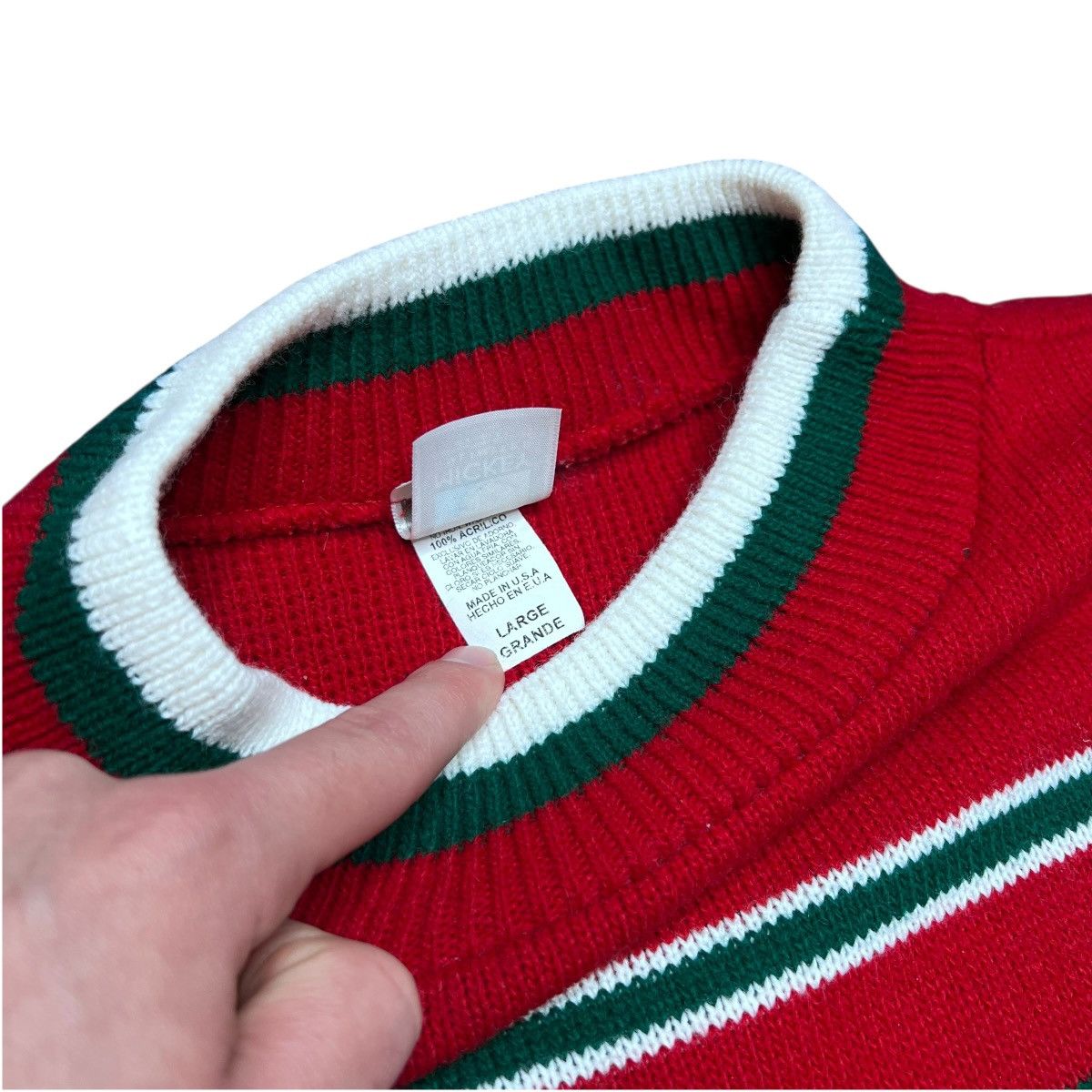 Mickey Unlimited 1990s Mickey Mouse Disney Striped Pullover Knit Sweater Size L / US 10 / IT 46 - 3 Thumbnail