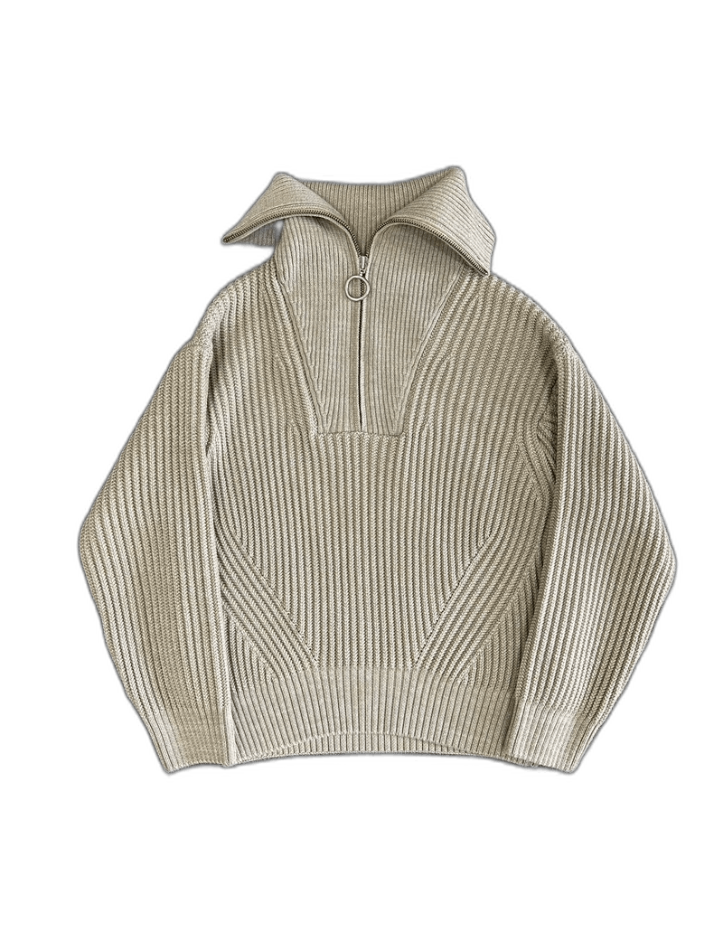 Other Ami Half-Zip Collar Wool Sweater-2508 Size US L / EU 52-54 / 3 - 1 Thumbnail