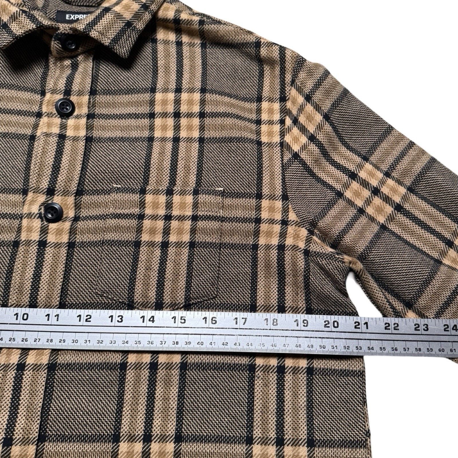 Express Express Yellow Black Plaid Flannel Shirt S Burberry Check Size US S / EU 44-46 / 1 - 4 Thumbnail