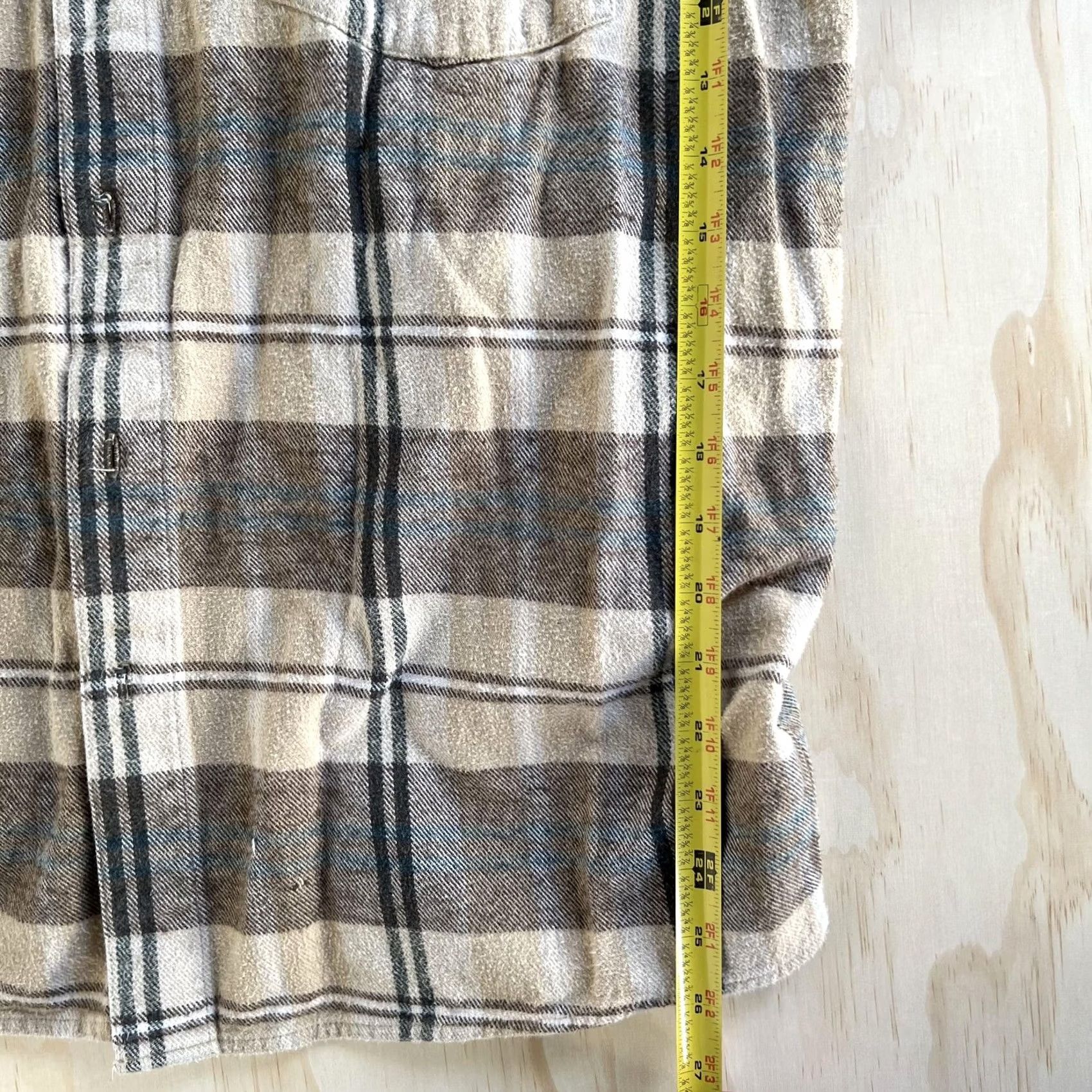 Vintage Gear Seven Shirt Mens Large Brown Plaid Flannel Long Sleeve Button Up Workwear Size US L / EU 52-54 / 3 - 7 Thumbnail