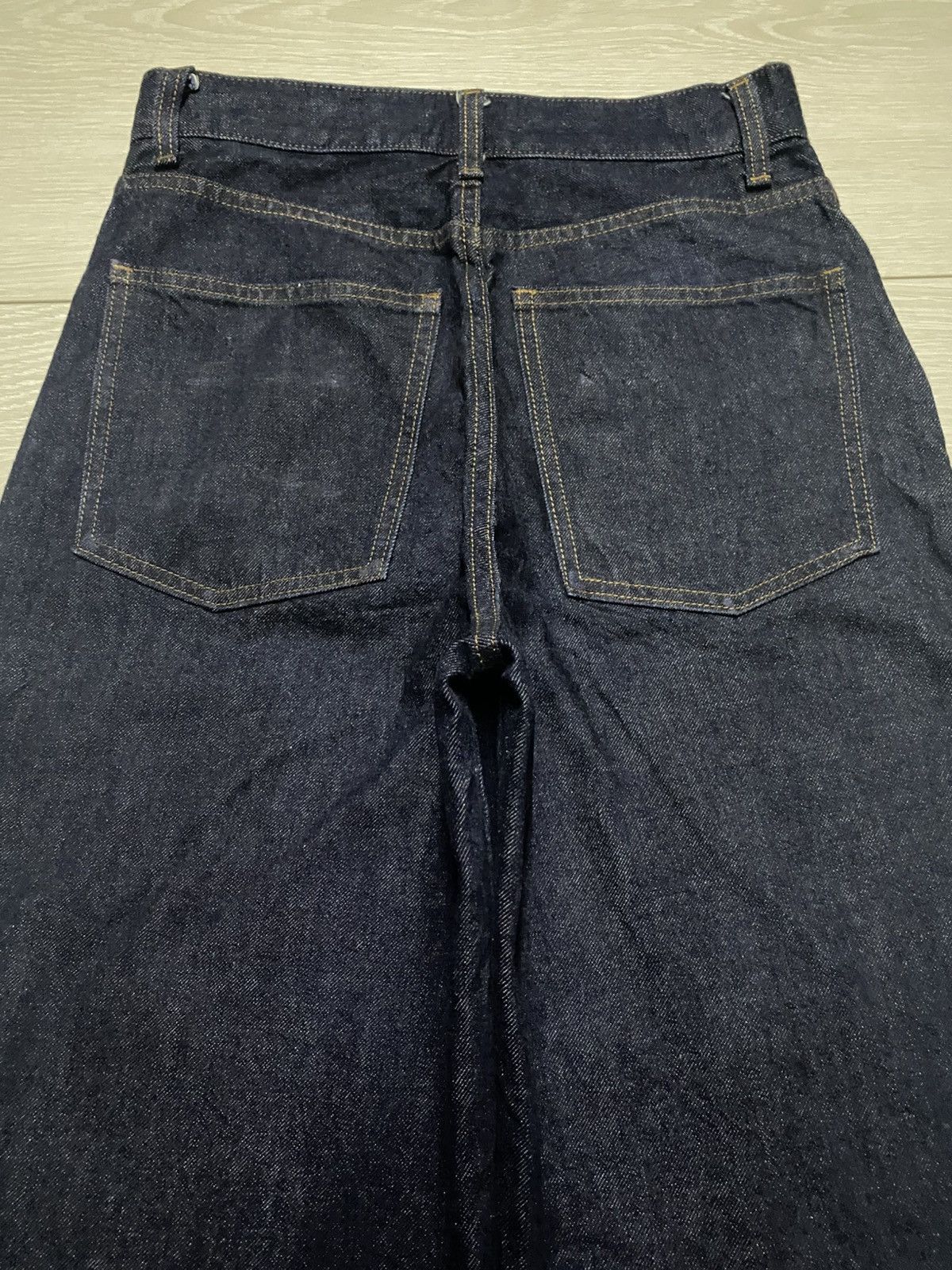 Christophe Lemaire Vintage Uniqlo Navy Blue Baggy Jeans Size US 27 - 4 Thumbnail