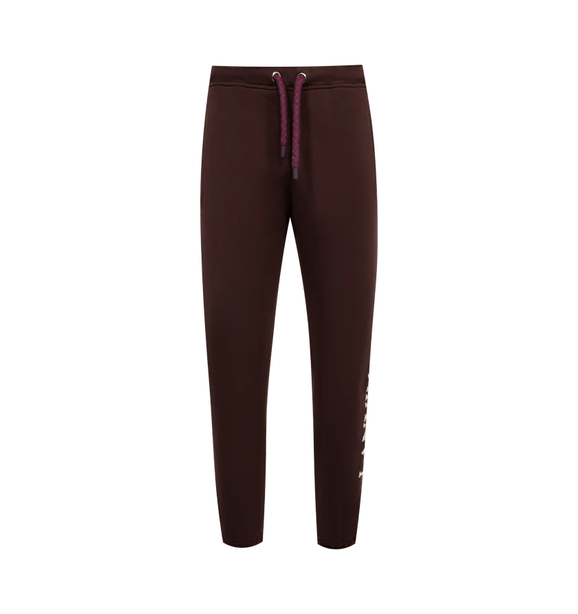Lanvin o1h1sh11224 Logo Jog Pants in Burgundy Size US 34 / EU 50 - 1 Thumbnail