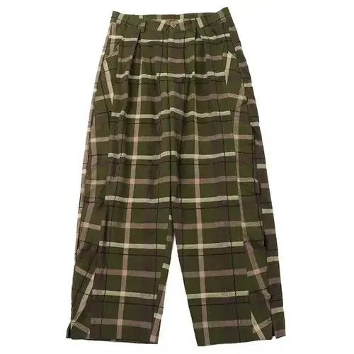 Japanese Brand × Jean 20AW Indigo Union Japan Grey Brown Checked Casual Pants Size US 31 - 2 Thumbnail